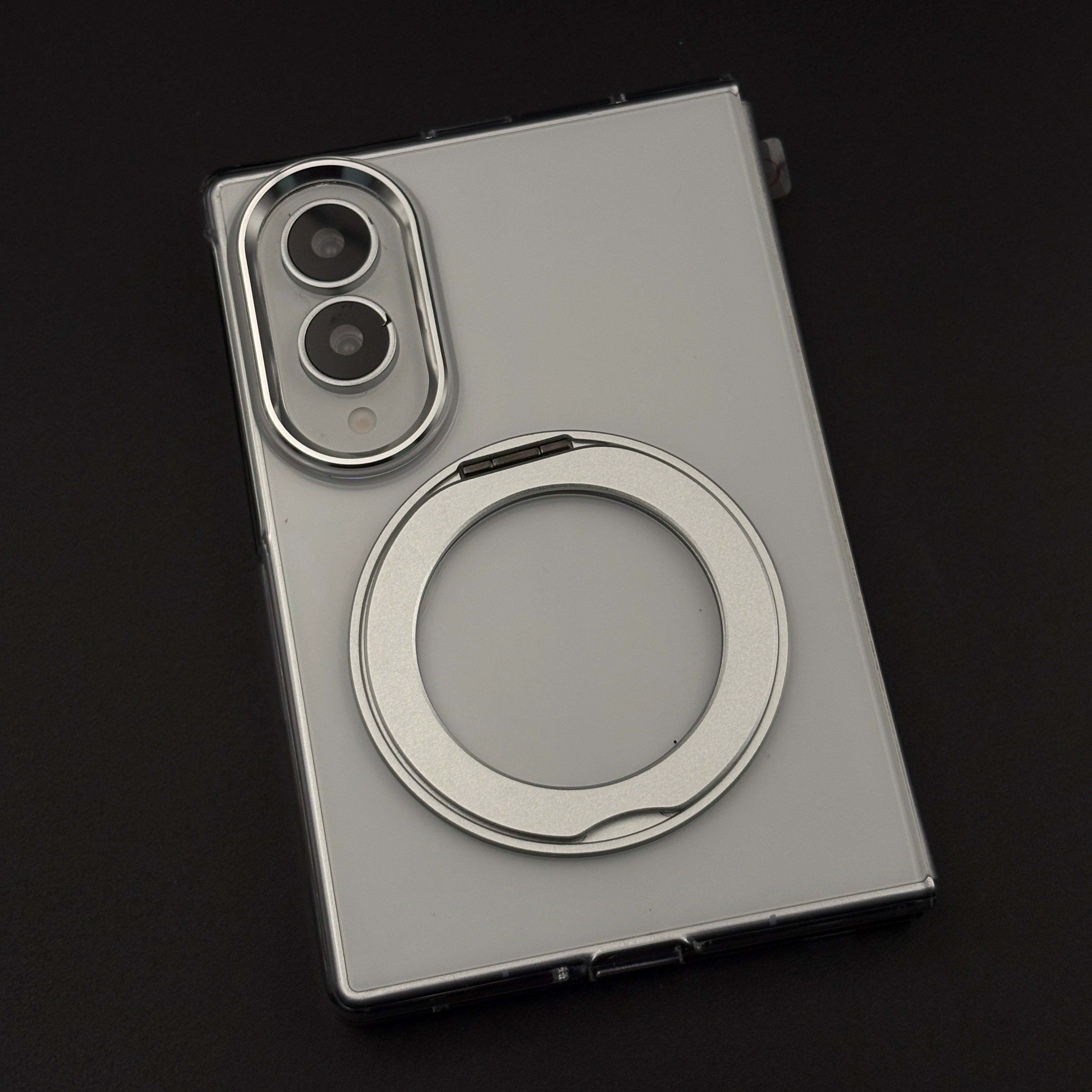 Premium Transparent Case with 360° Rotating Kickstand for Samsung Galaxy Z Fold 8 | No-Yellowing | Sleek Fit