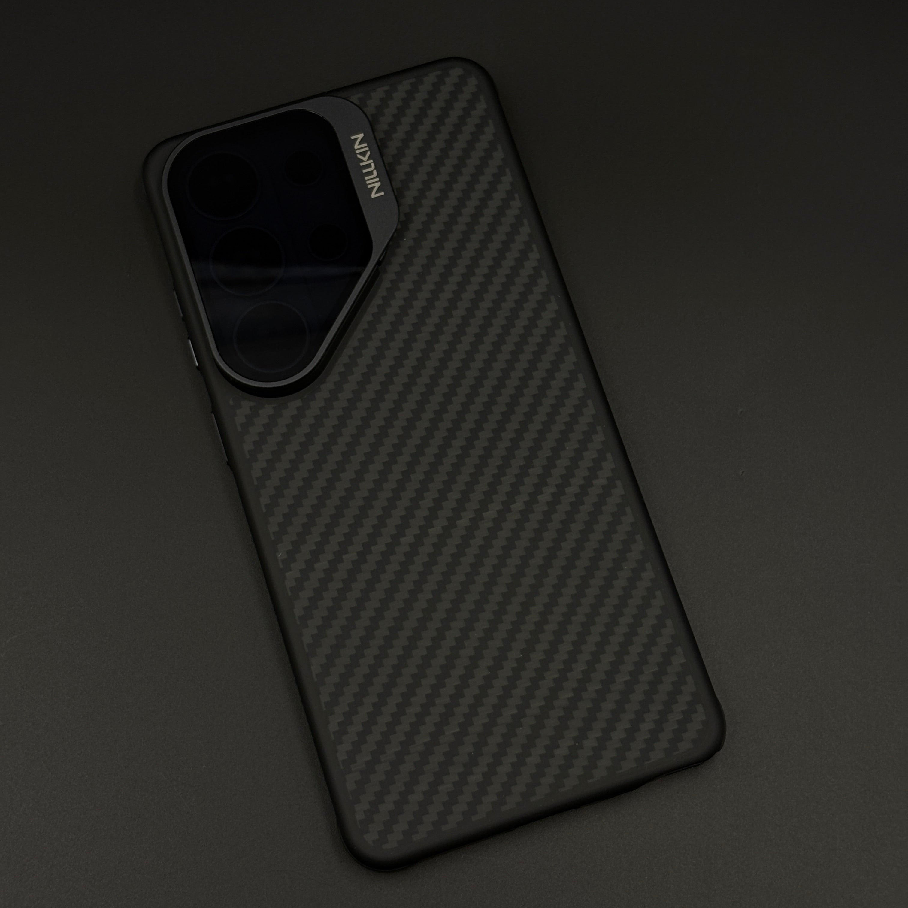 Nillkin Carbon Fiber Hidden MagSafe Mobile Case Cover for Samsung Galaxy S26 Ultra | Slim Shockproof with Built-in Kickstand