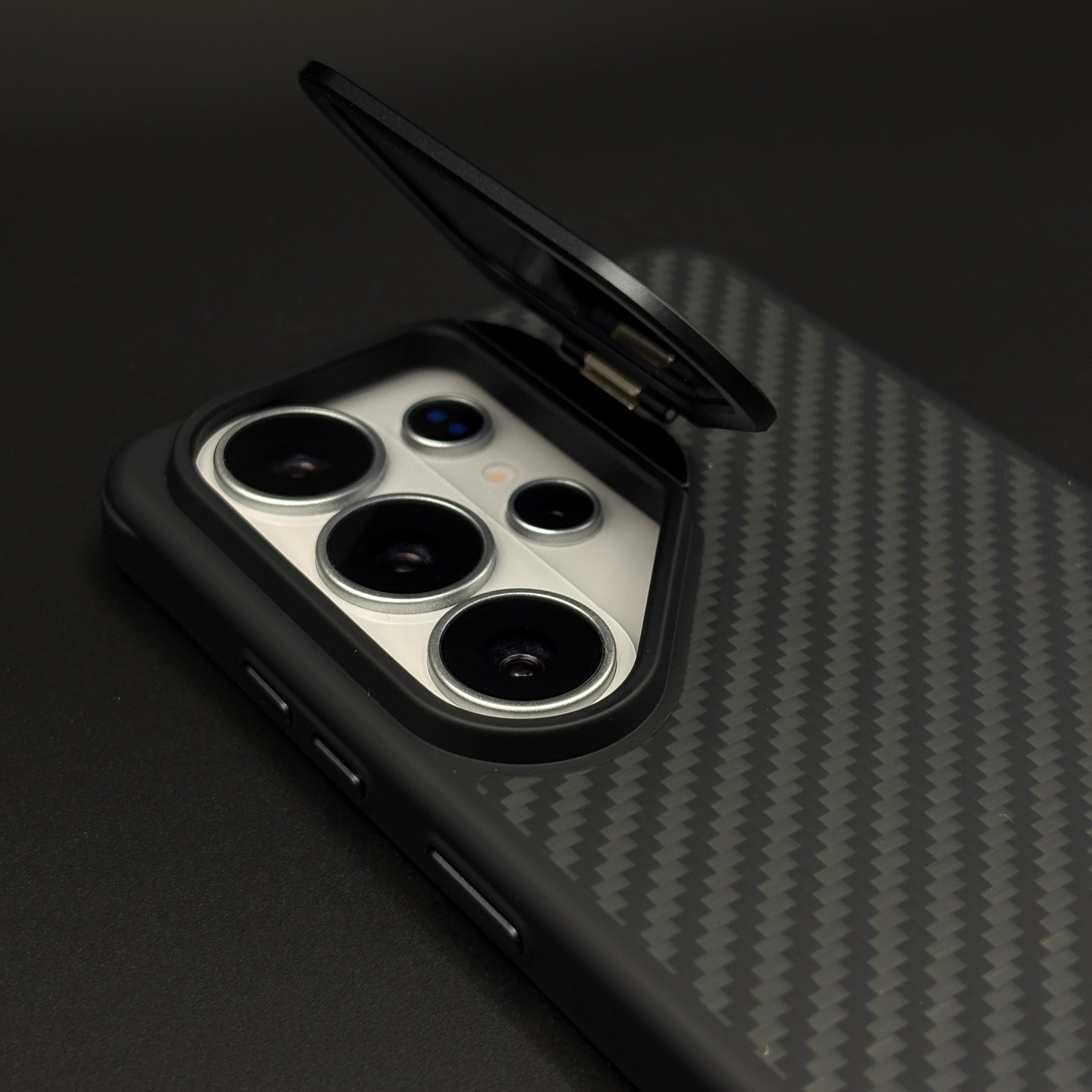 Nillkin Carbon Fiber Hidden MagSafe Mobile Case Cover for Samsung Galaxy S26 Ultra | Slim Shockproof with Built-in Kickstand