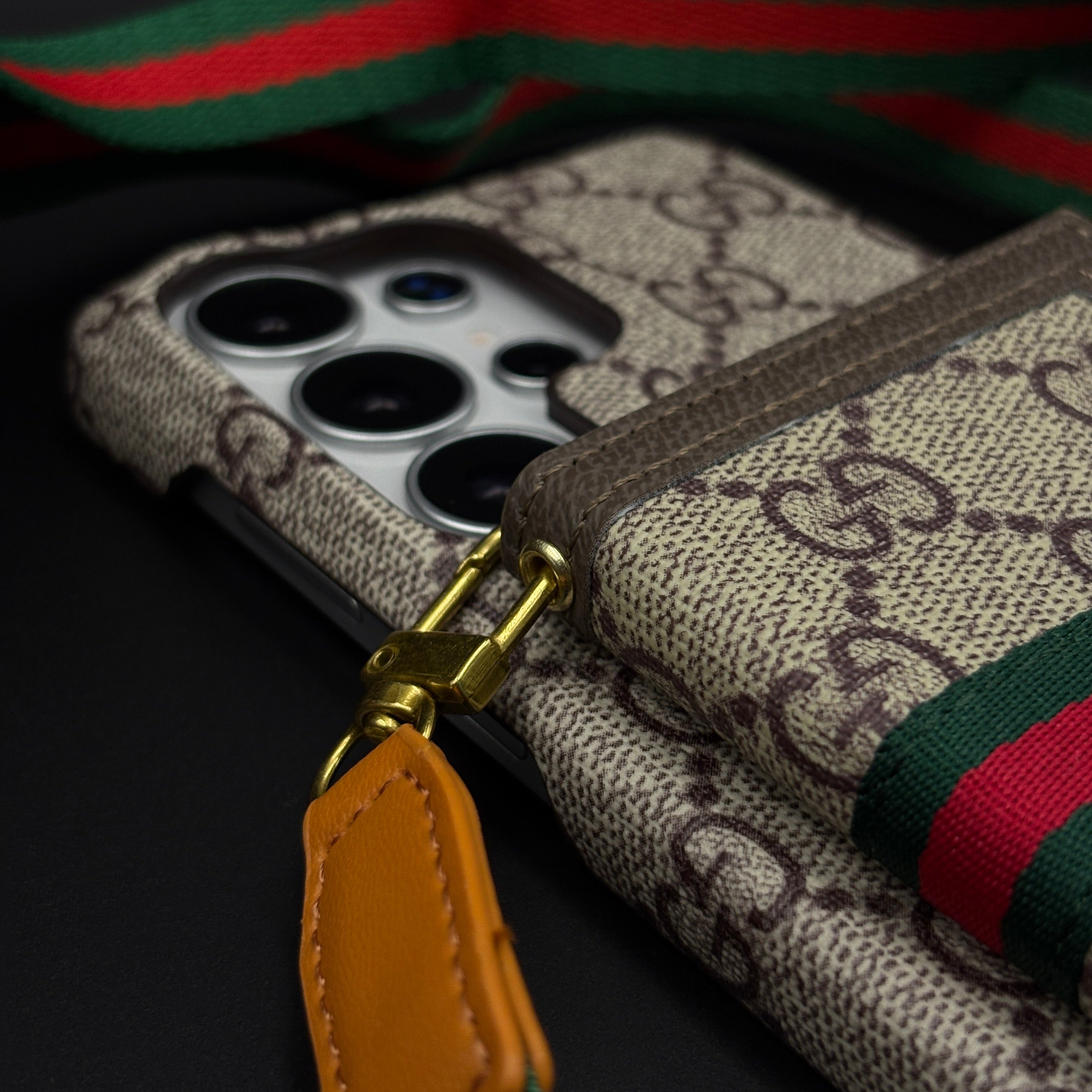 Luxury GG Wallet Case with Sling for Samsung Galaxy S26 Ultra | Crossbody Strap | Card Holder