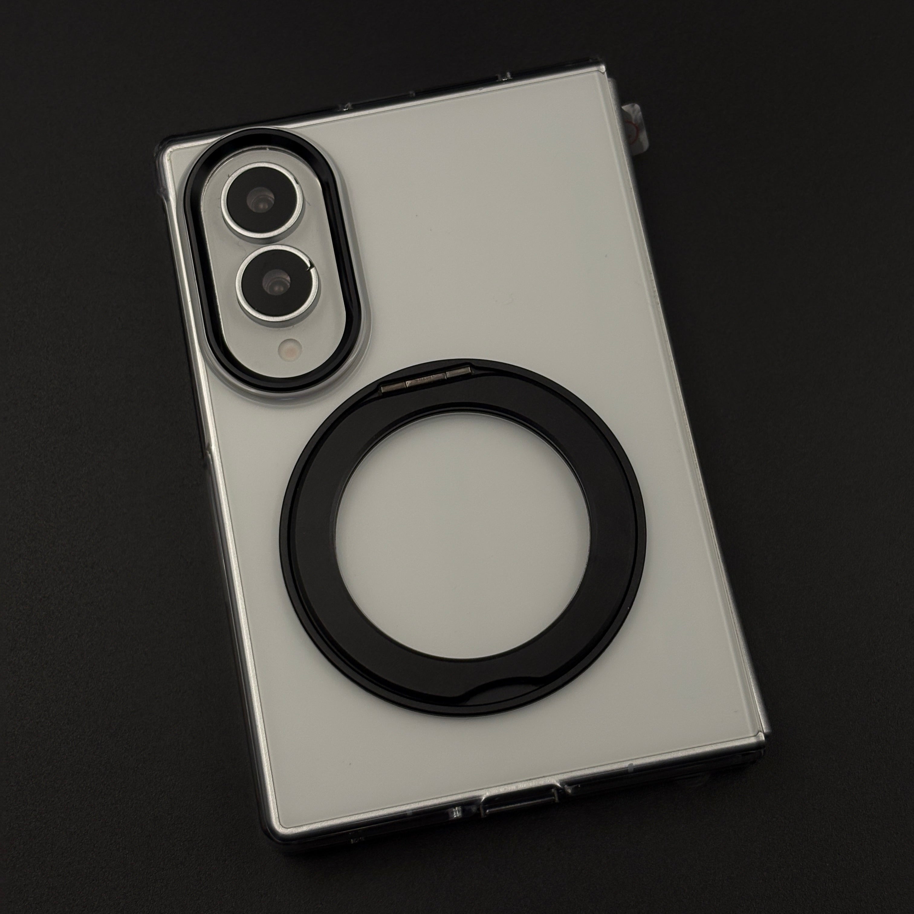 Premium Transparent Case with 360° Rotating Kickstand for Samsung Galaxy Z Fold 8 | No-Yellowing | Sleek Fit