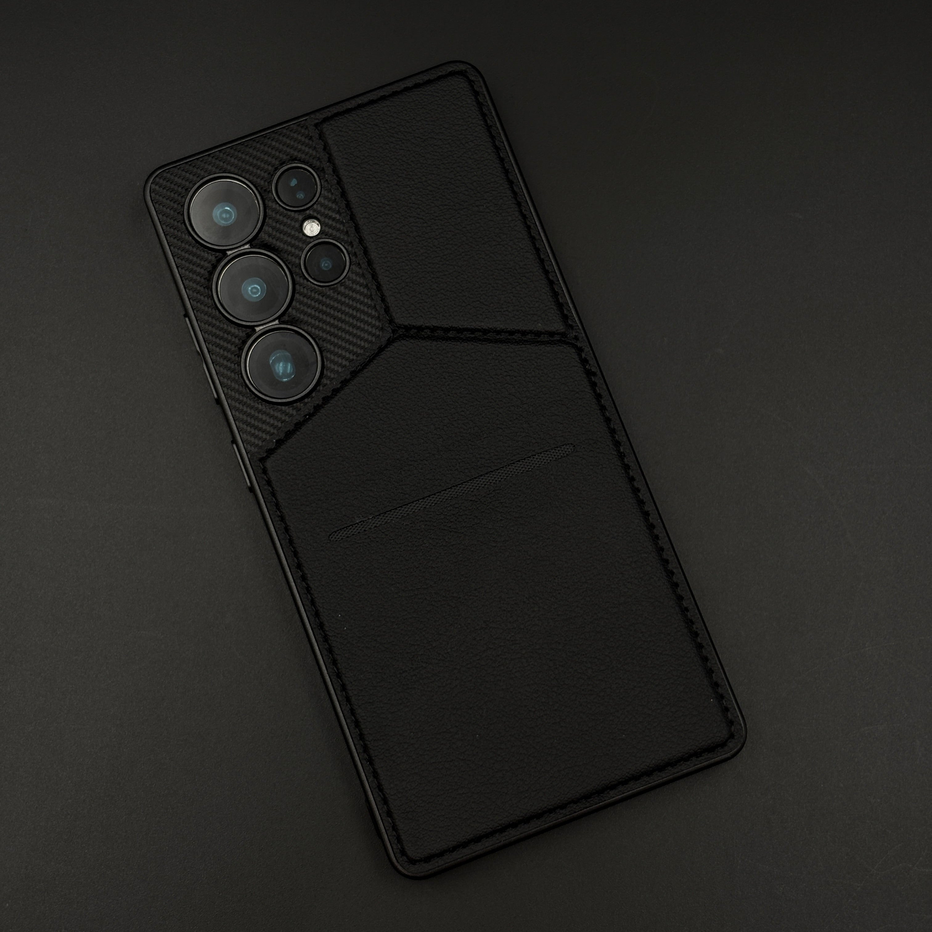 Leather Cardholder Kickstand Case for Samsung Galaxy S25 Ultra | Enhanced Camera Guard | Luxury Edition