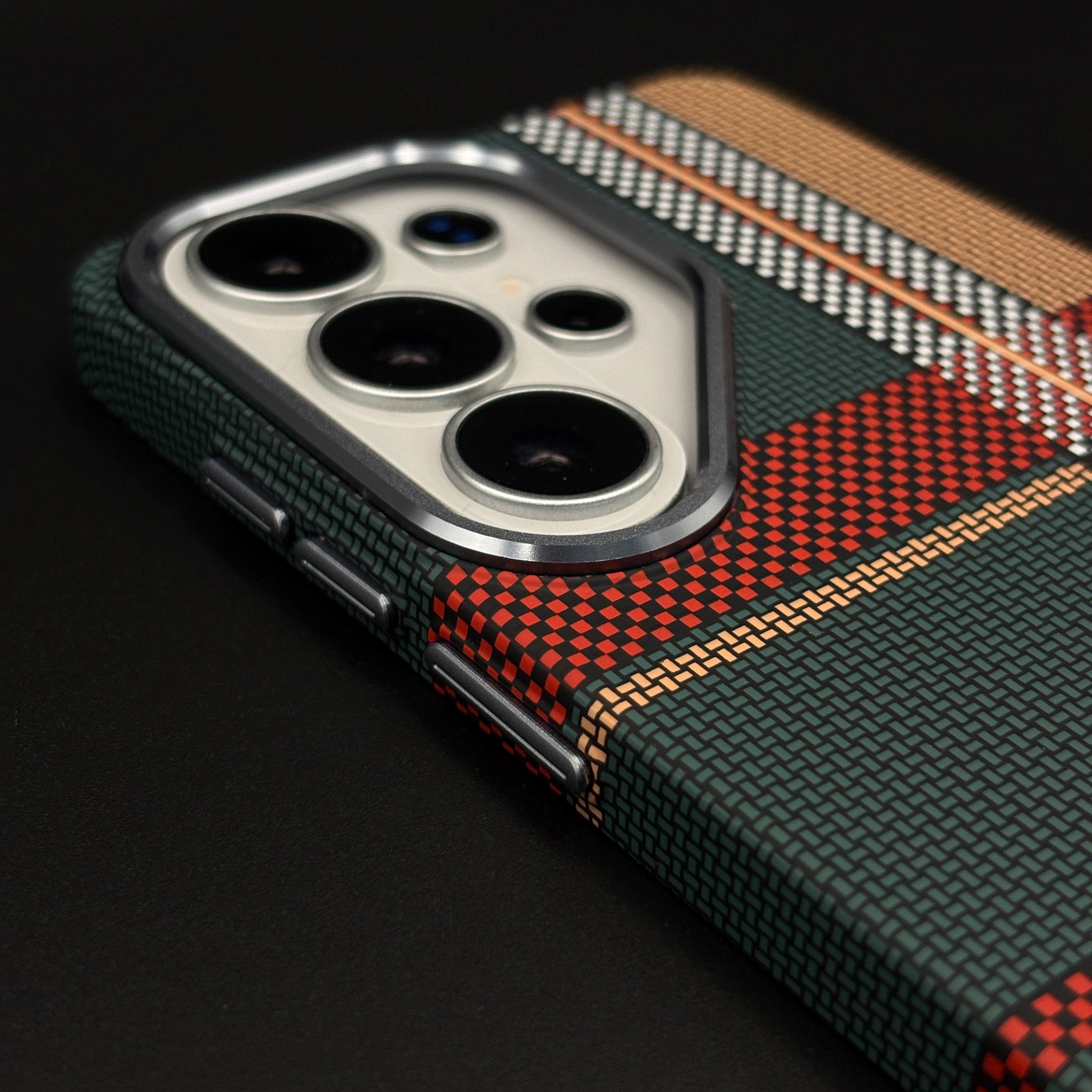 Aramid Texture Case Checkered Pattern for Samsung Galaxy S26 Ultra Carbon Fibre Feel | Hidden MagSafe | Ultra Slim Fit