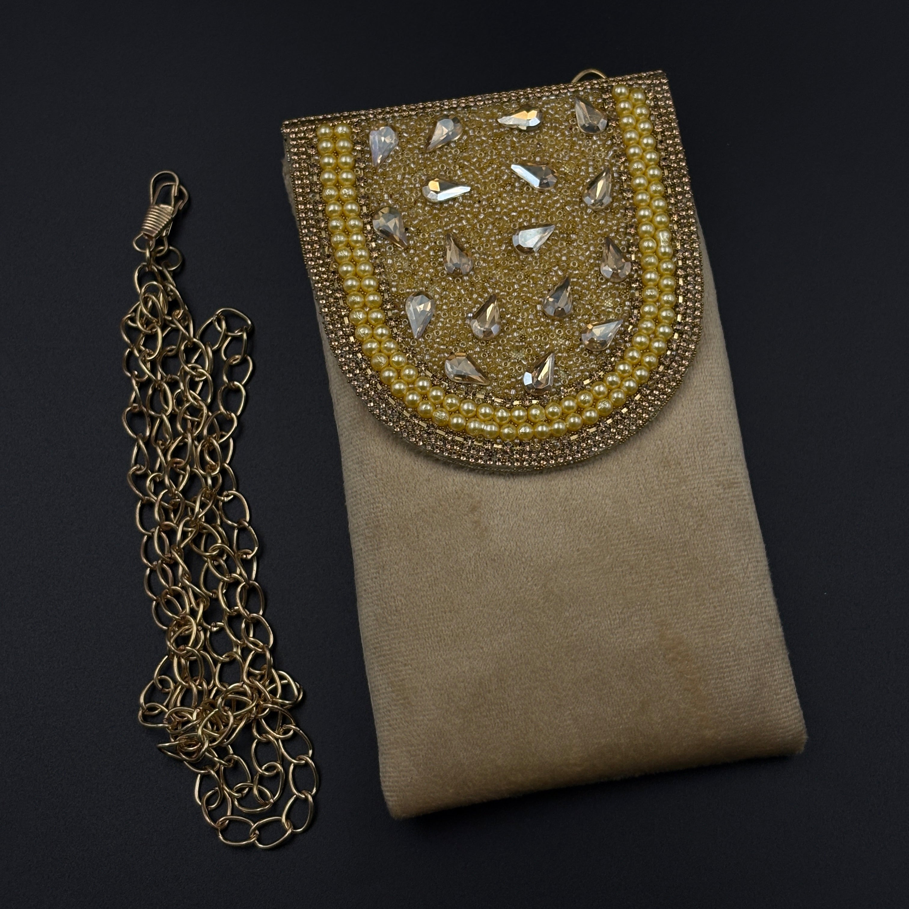 Festive Raksha Bandhan Pearl Cascade Universal Mobile Pouch with Sling