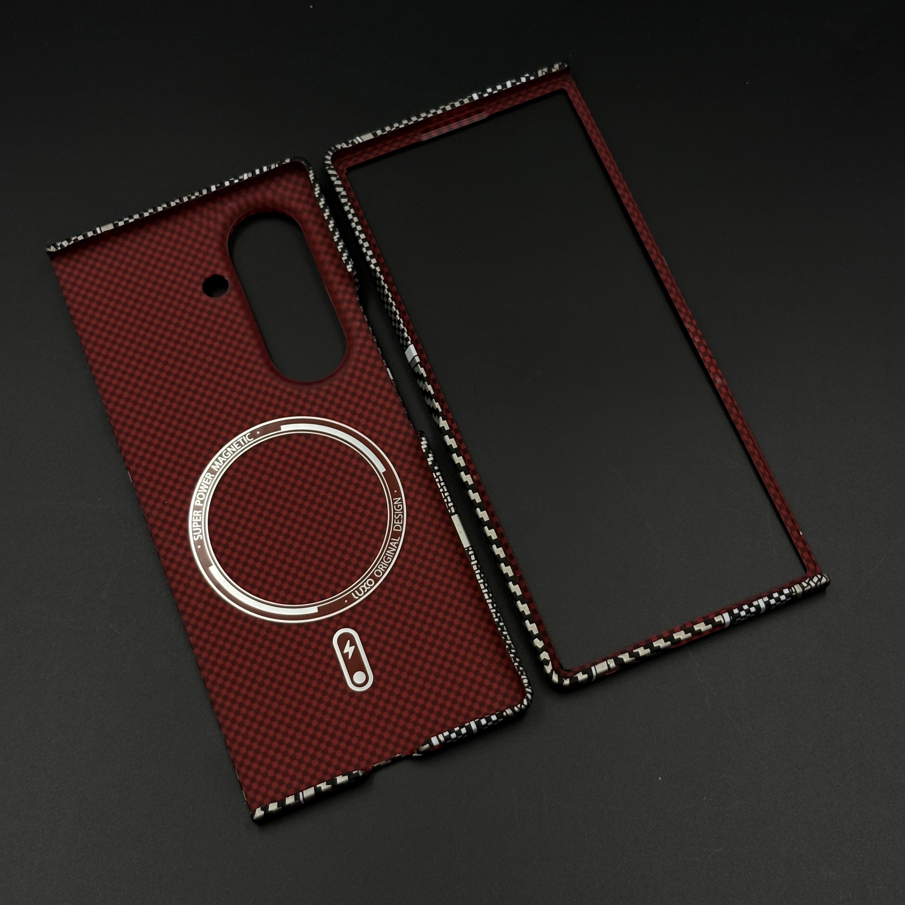 Aramid Texture Case Multi Pattern Gray for Samsung Galaxy Z Fold 6 Carbon Fibre Feel | Hidden MagSafe | Ultra Slim Fit