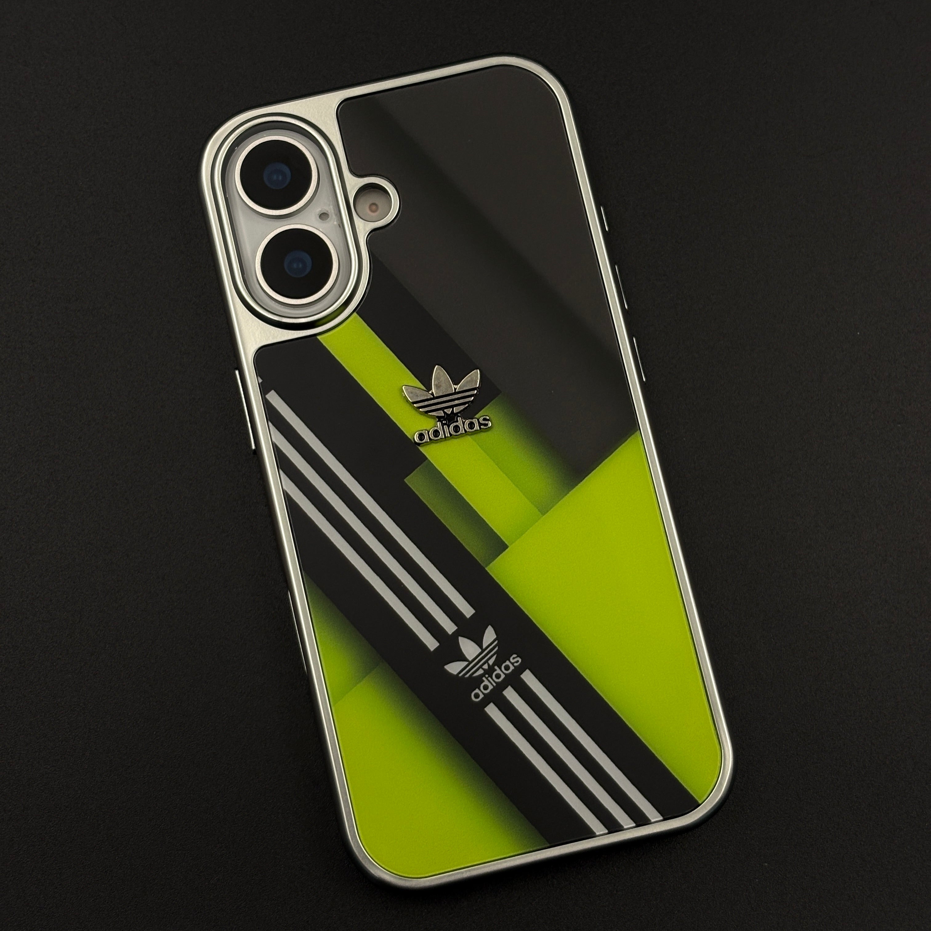 Luxury Sport-Brand Neon Sprint Case with Metal-Style Frame for iPhone 17