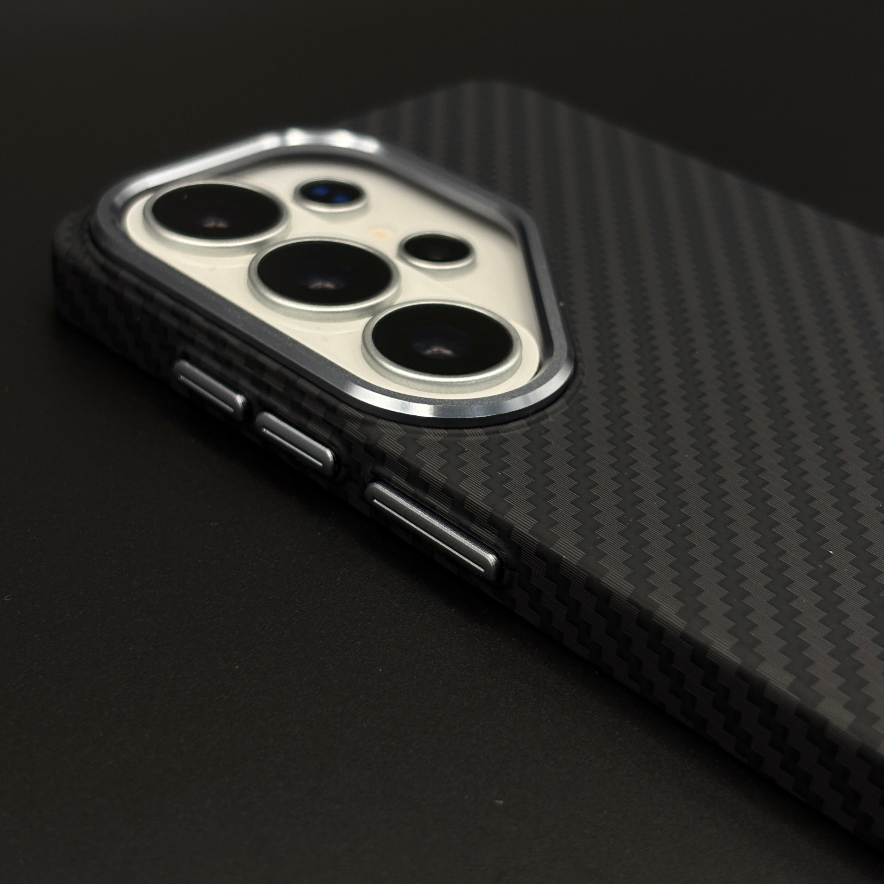 Carbon Fibre Texture with Hidden MagSafe Mobile Case Cover for Samsung Galaxy S26 Ultra