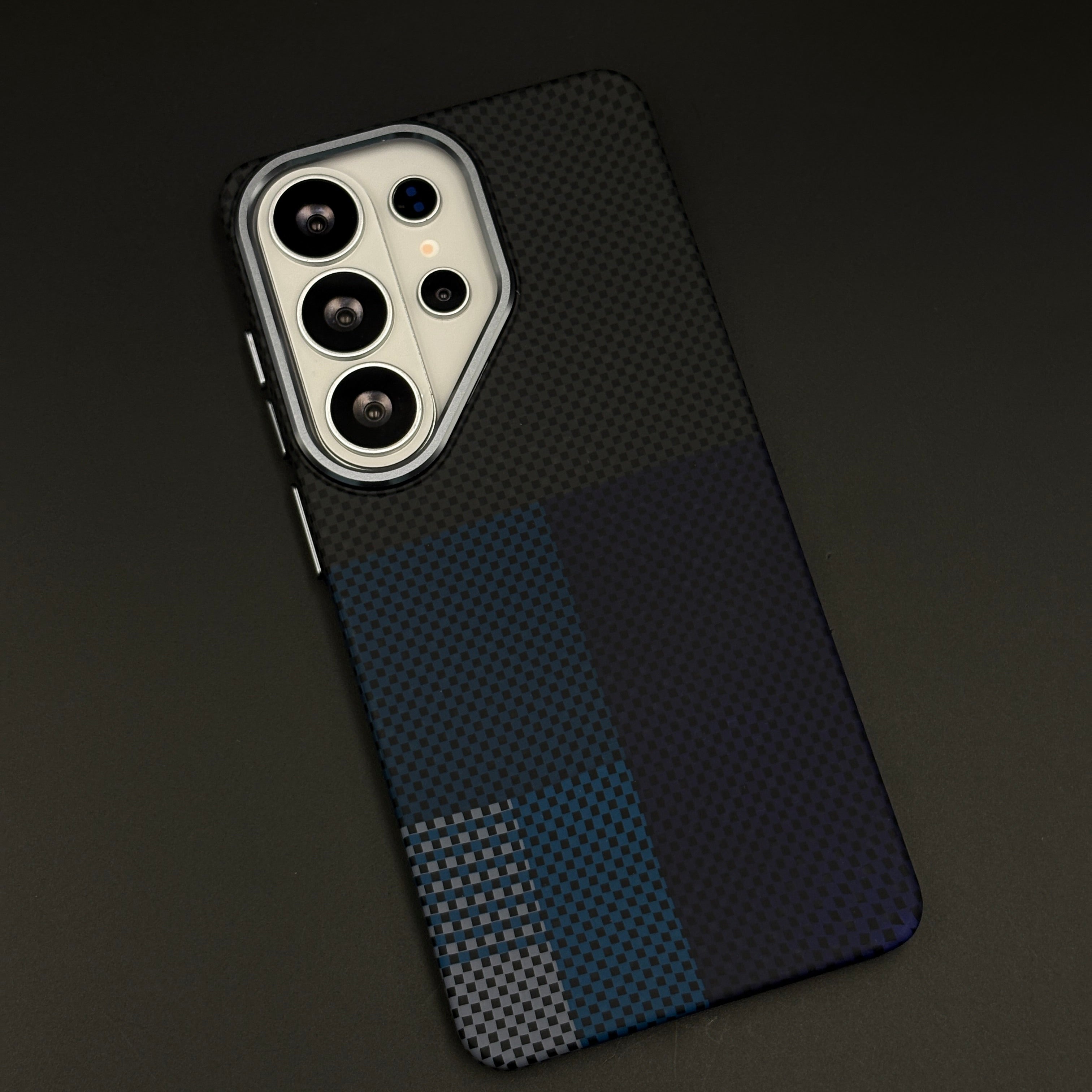 Carbon Fibre Colour Block Hidden MagSafe Mobile Case Cover for Samsung Galaxy S26 Ultra