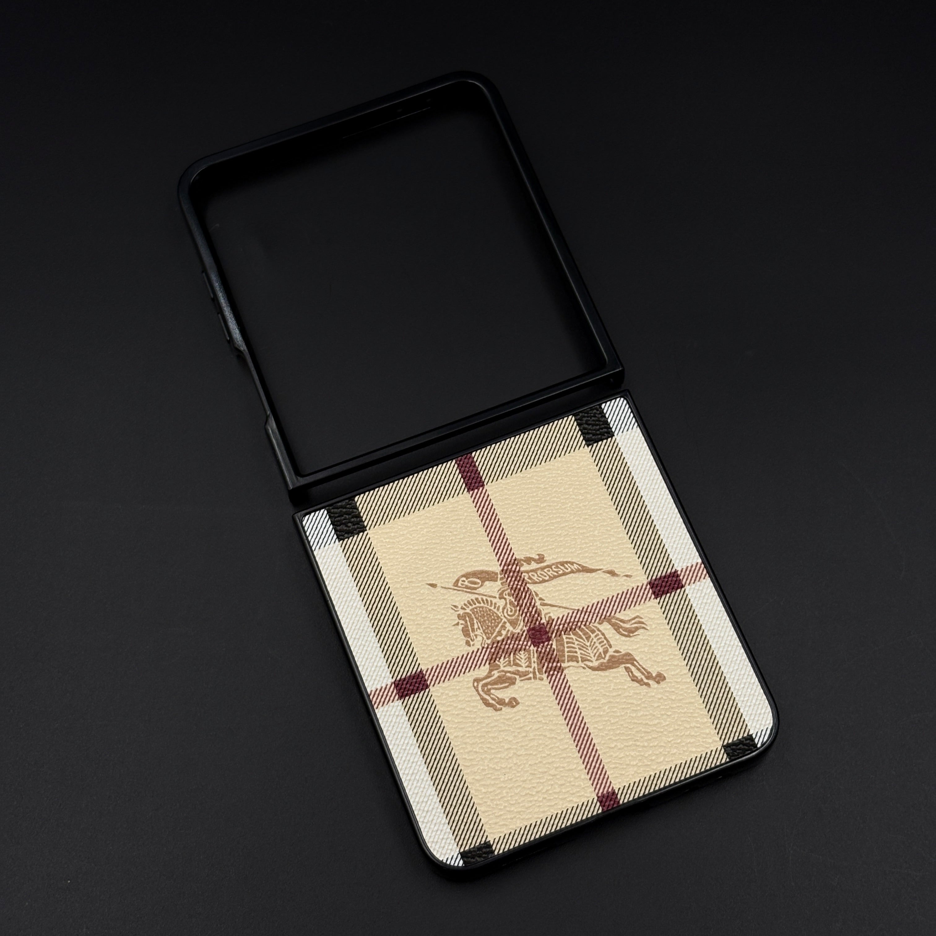 Luxury Brand PU Leather BBRY Case for Samsung Galaxy Z Flip 7 | Designer Protective Cover