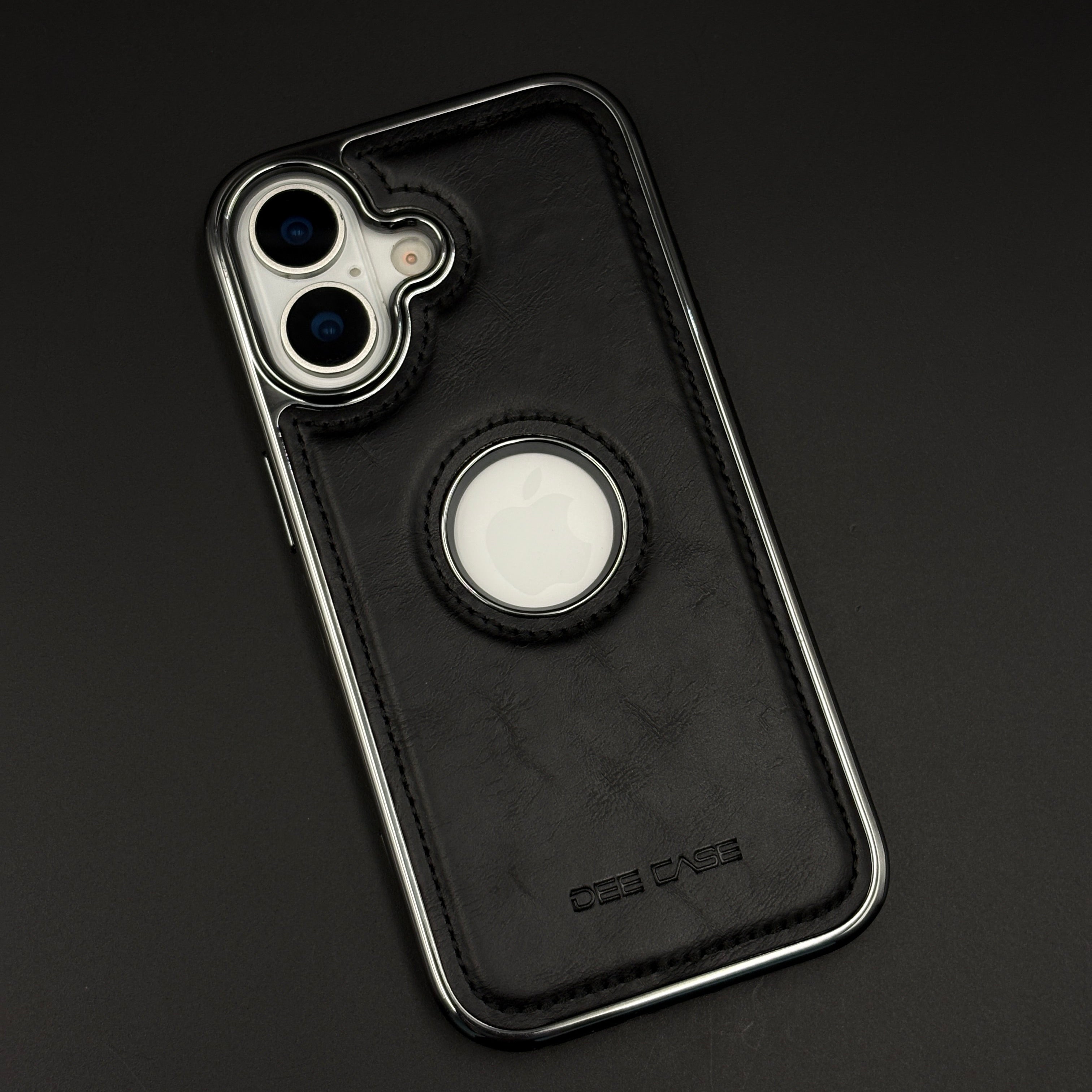 Leather Logo Cut Stitched Mobile Case Cover for iPhone 17