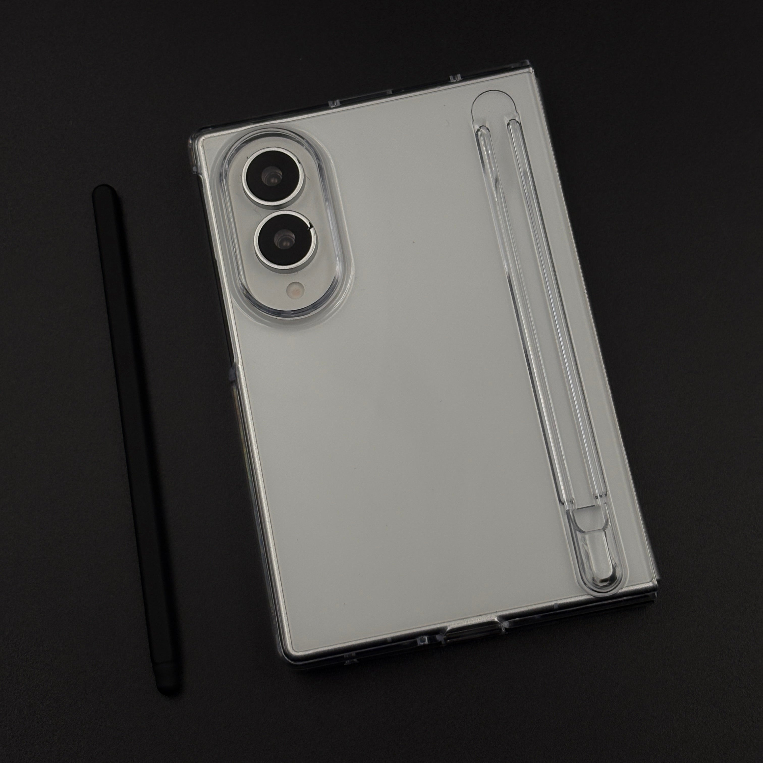 Clear Protective Case with Built-In Pen Holder for Samsung Galaxy Z Fold 8