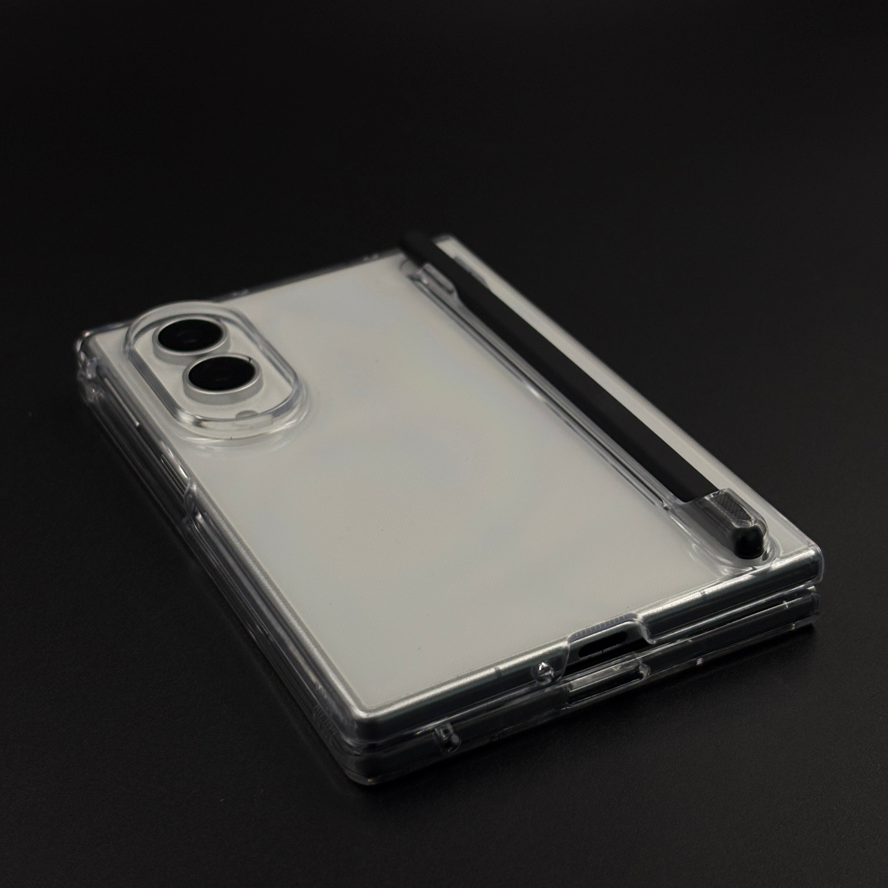 Clear Protective Case with Built-In Pen Holder for Samsung Galaxy Z Fold 8