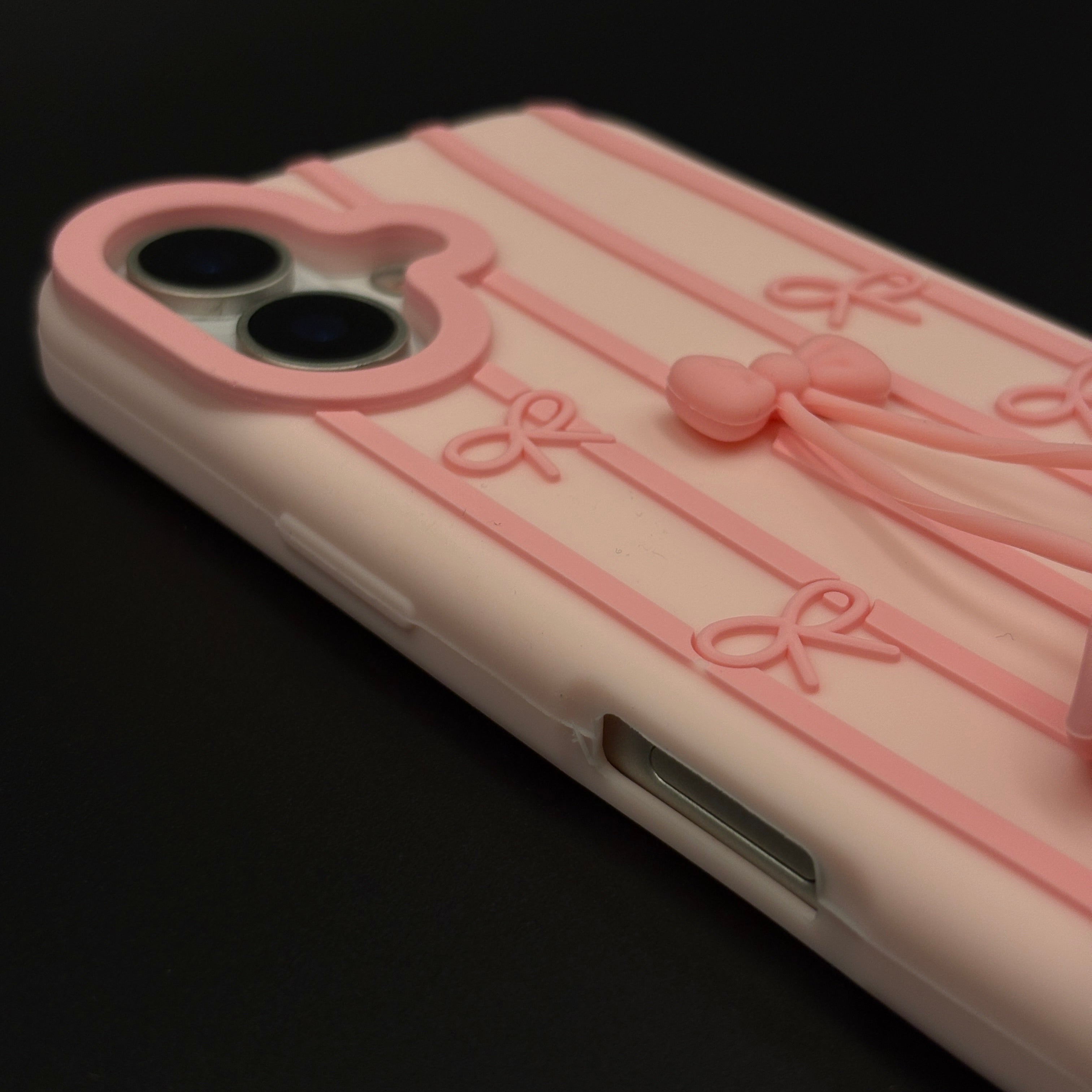 3D Ballet Boots Bow Stripe Cute Mobile Case Cover for iPhone 17