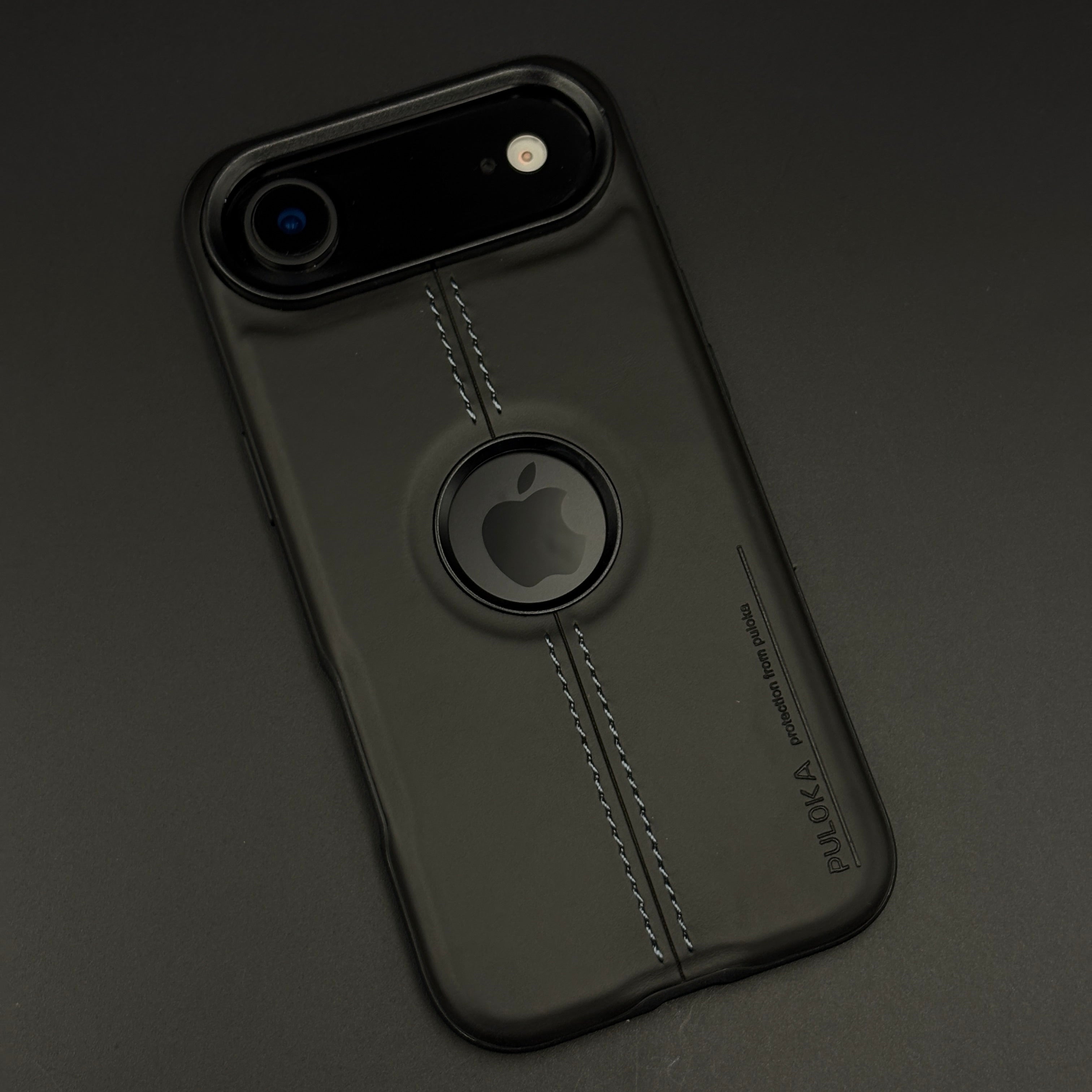 Stitched Leather Logo Cut Mobile Case Cover for iPhone 17 Air