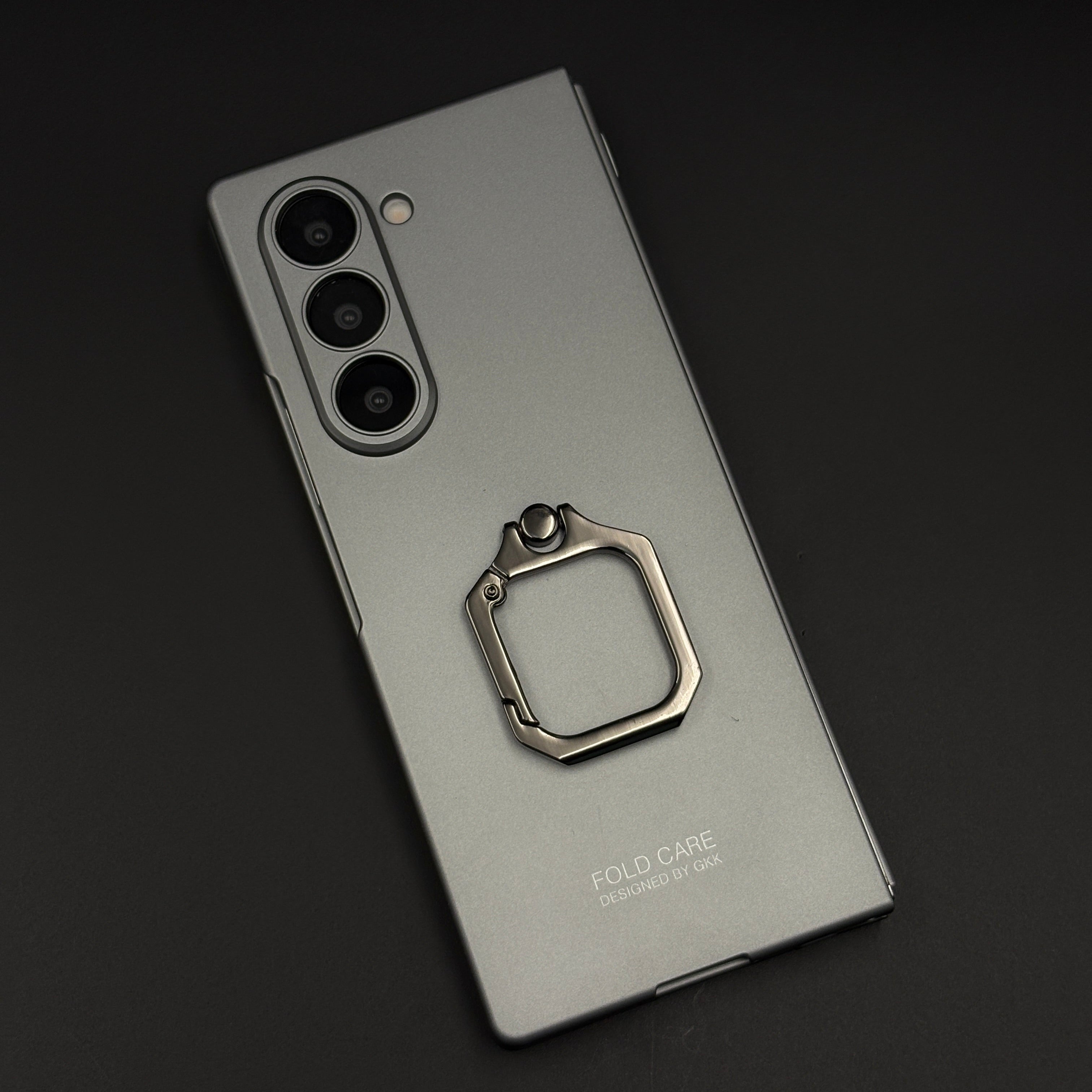 Matte Hard Shell Ring Stand Mobile Case Cover for Samsung Galaxy Z Fold 6