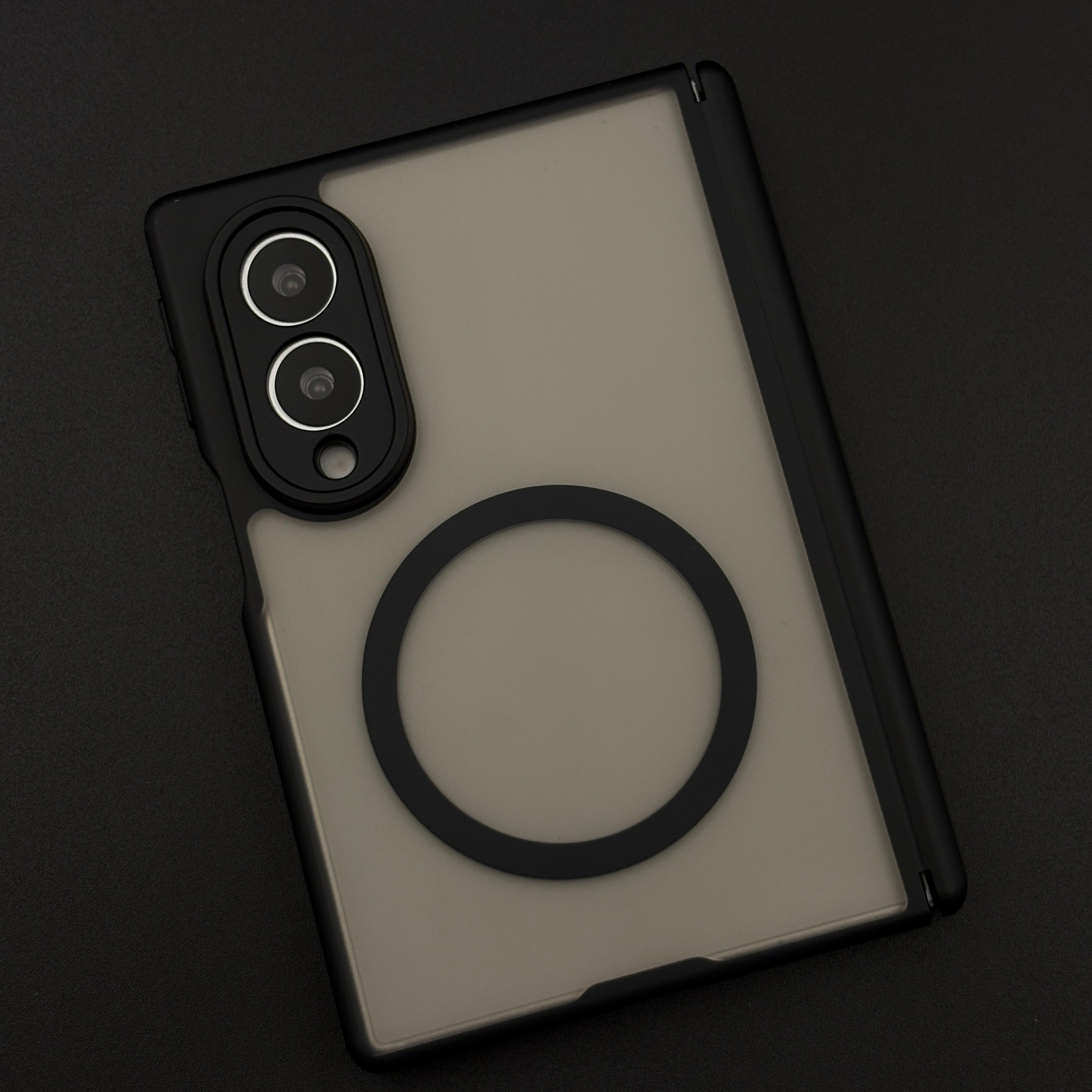 Matte MagSafe Hinge Protection Case for Samsung Galaxy Z Fold 8 with Raised Camera Guard