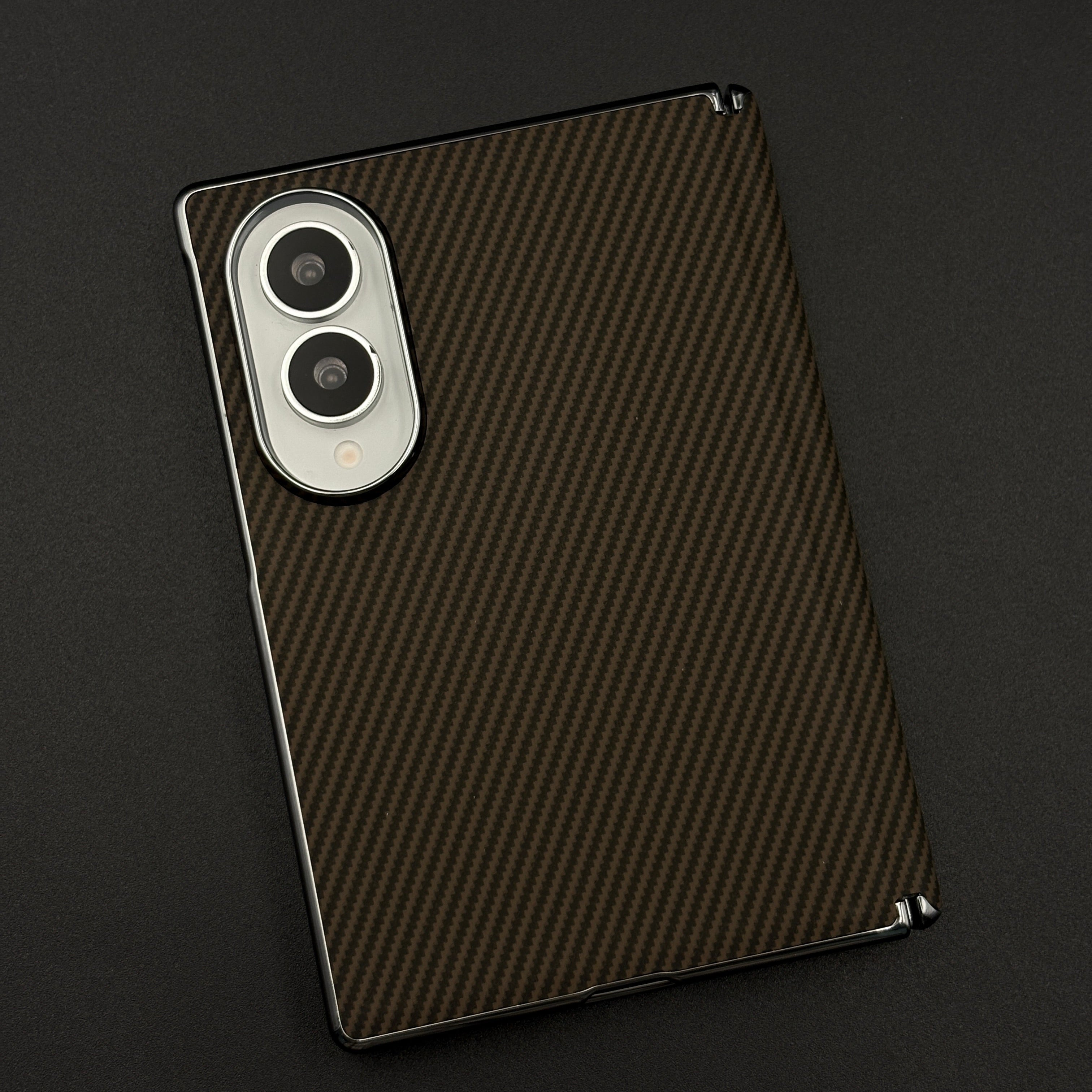 Carbon Fibre Smooth Feel Case with Front Screen Protector For Samsung Galaxy Z Fold 8