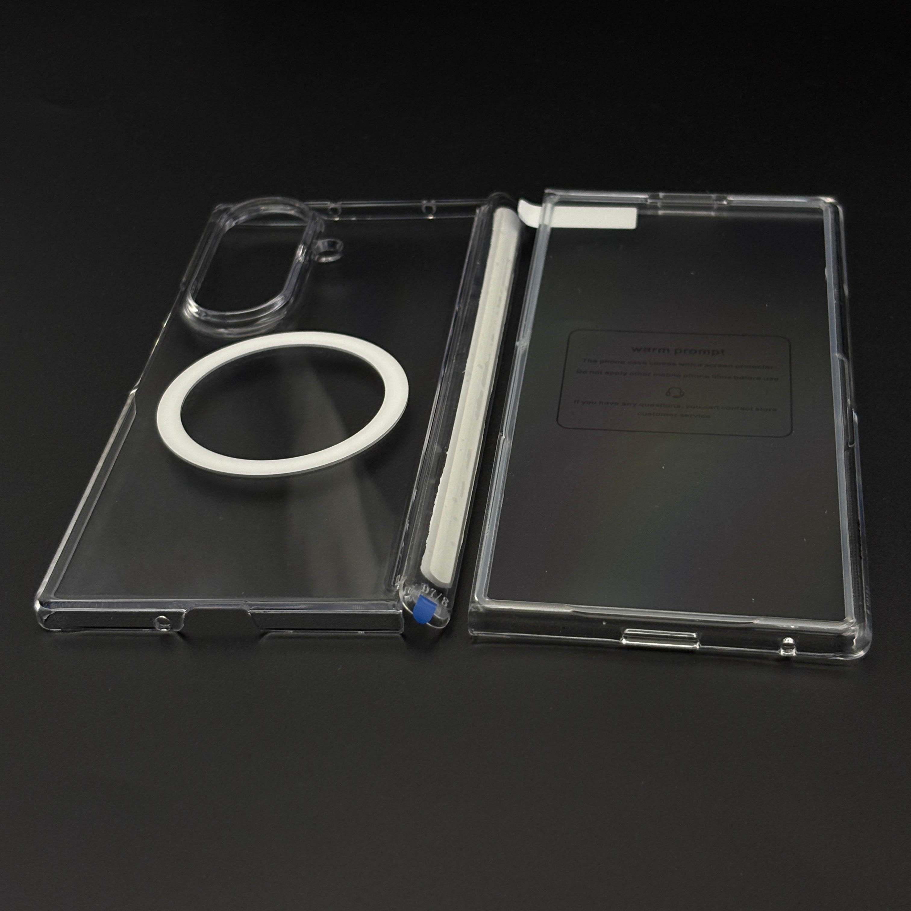 MagSafe Clear Case Non-Yellowing Cover for Samsung Galaxy Z Fold 8 Ultra | Hinge Protection with Front Screen Guard