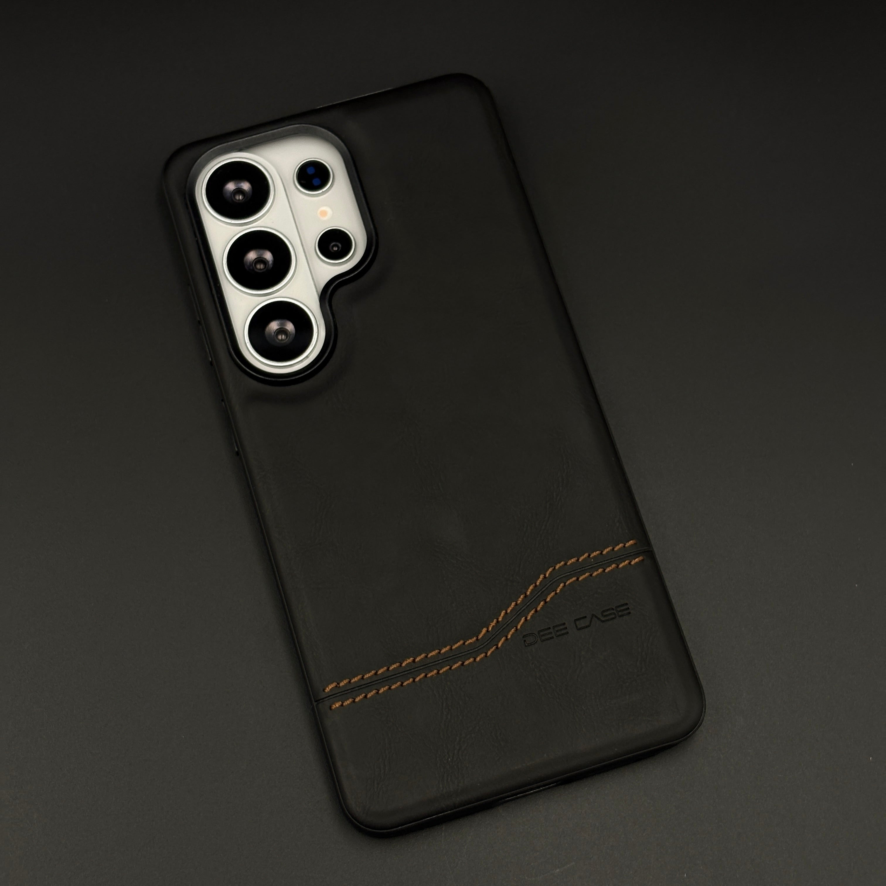 Diagonal Stitch Leather Microfiber Inner Mobile Case Cover for Samsung Galaxy S26 Ultra