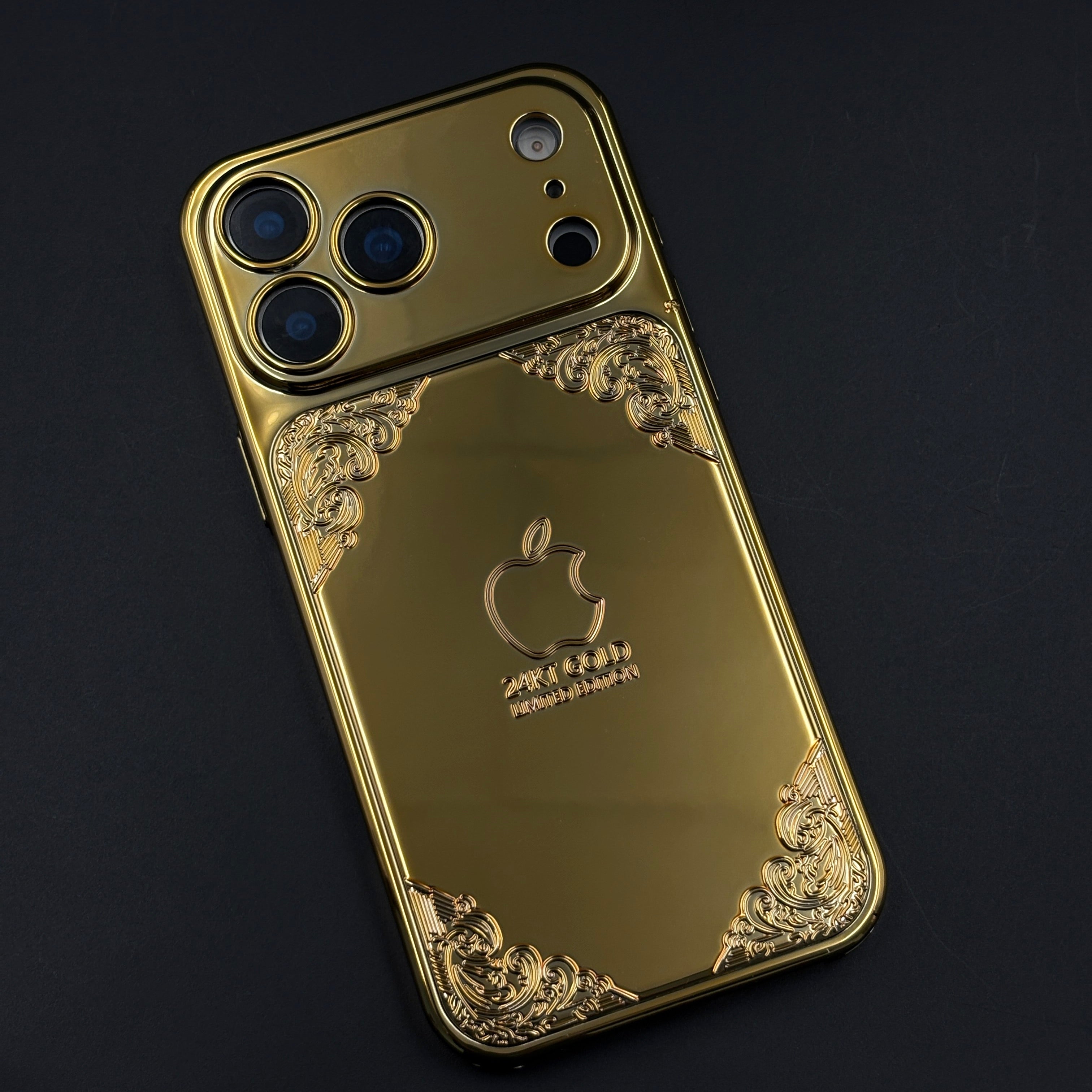 Gold Baroque Brand Logo Case for iPhone 17 Series with Camera Protection