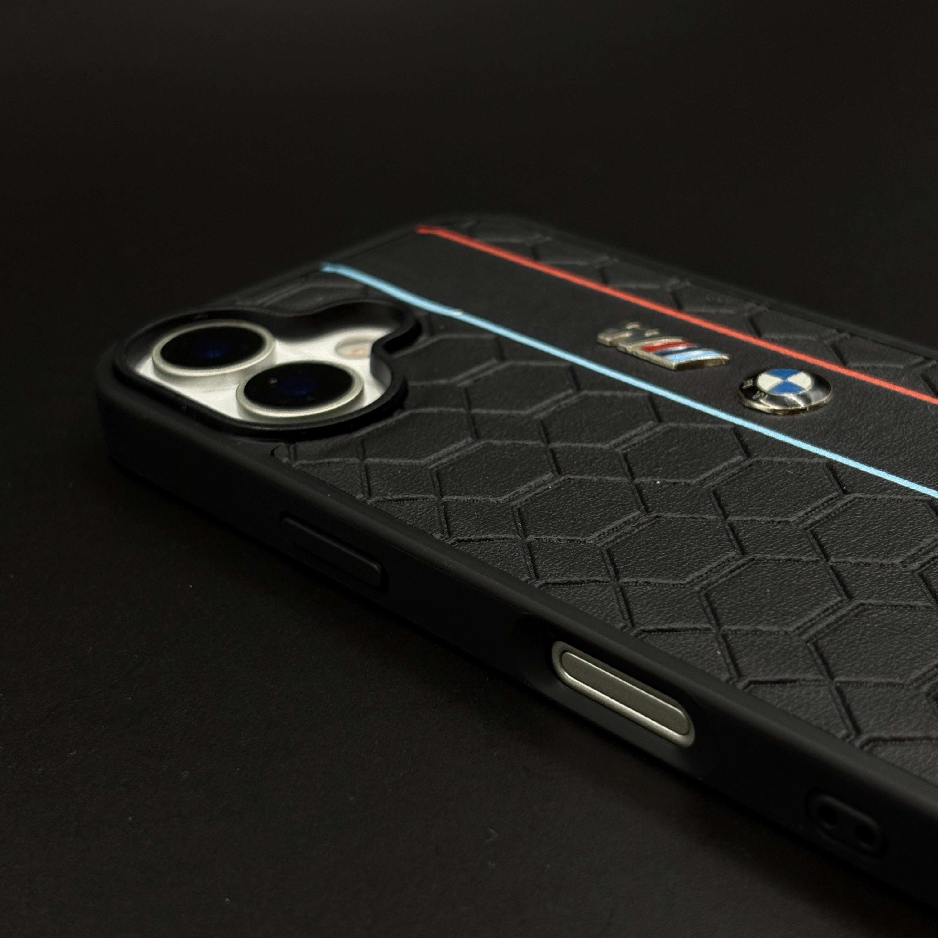 Performance M Sport Honeycomb Phone Case Cover for iPhone 17 | Racing Stripe Edition