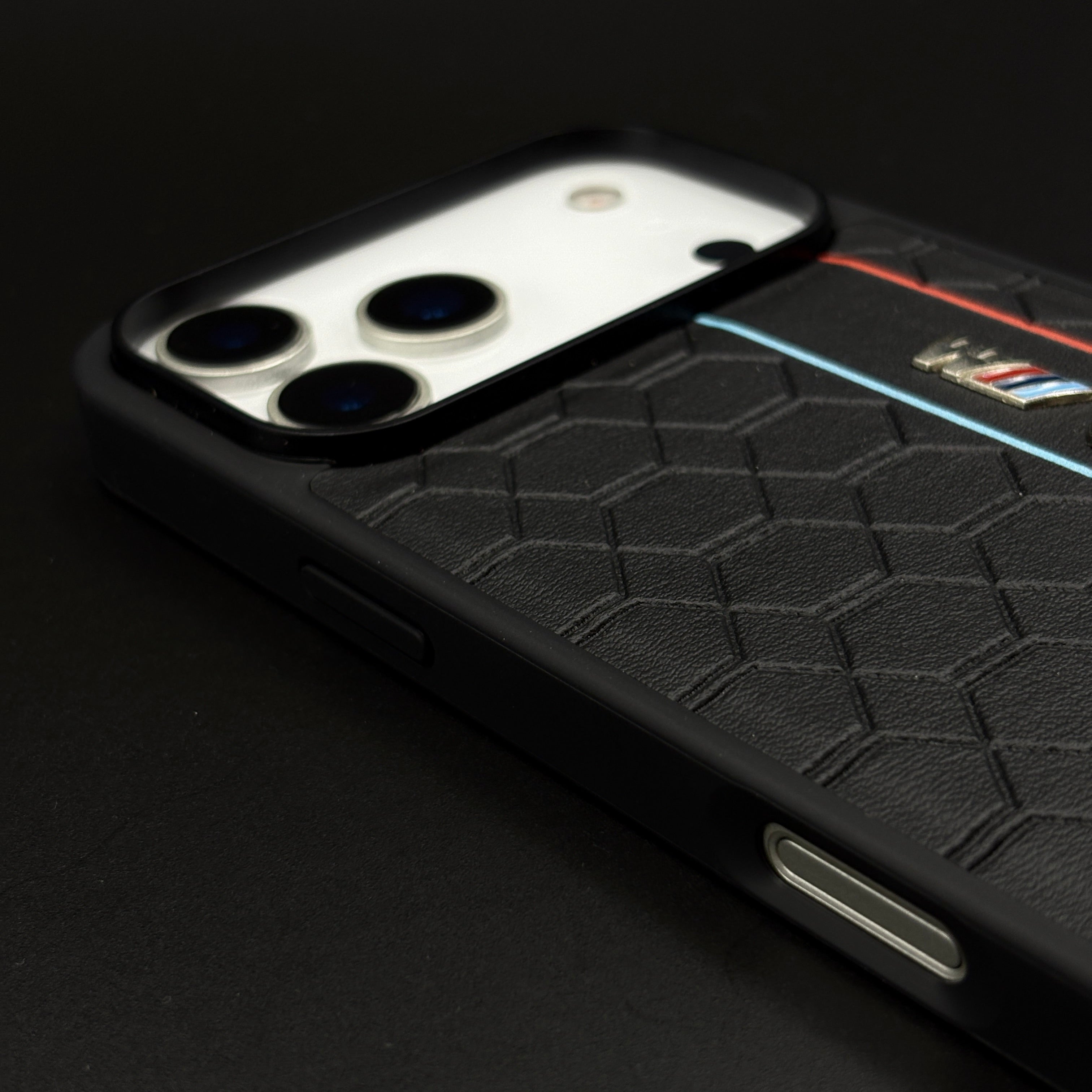 Performance M Sport Honeycomb Phone Case Cover for iPhone 17 Series | Racing Stripe Edition
