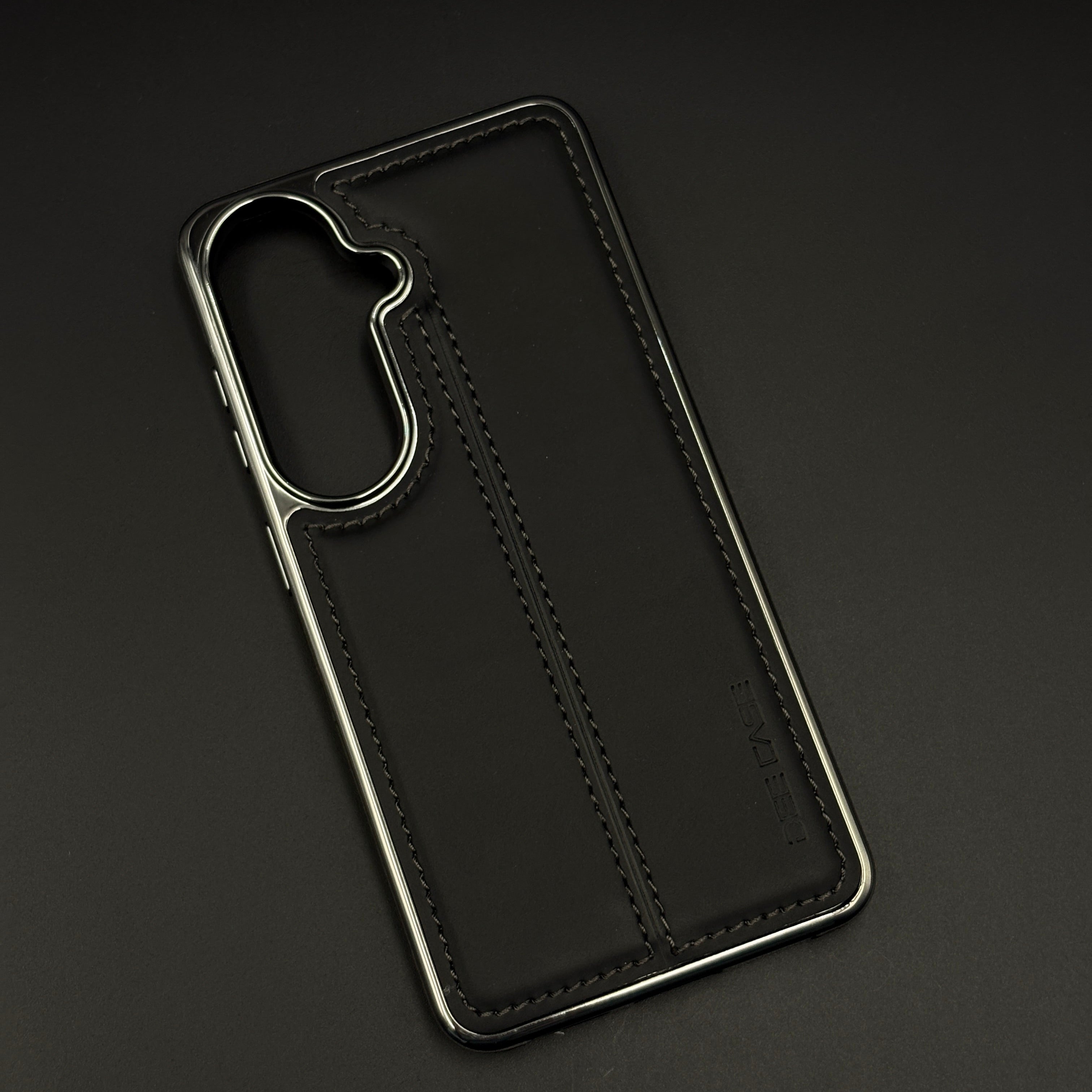 Centre Stitch Leather Chrome Plated Microfiber Inner Mobile Case Cover for Samsung Galaxy S26