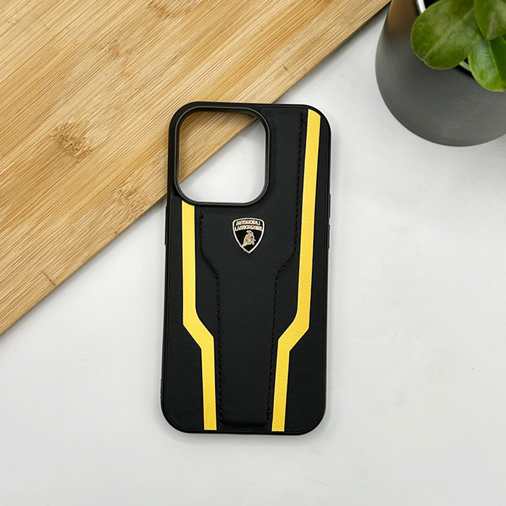 iPhone 15 Plus Series Lambo Yellow Stripe Pattern Case Cover Clearance Sale