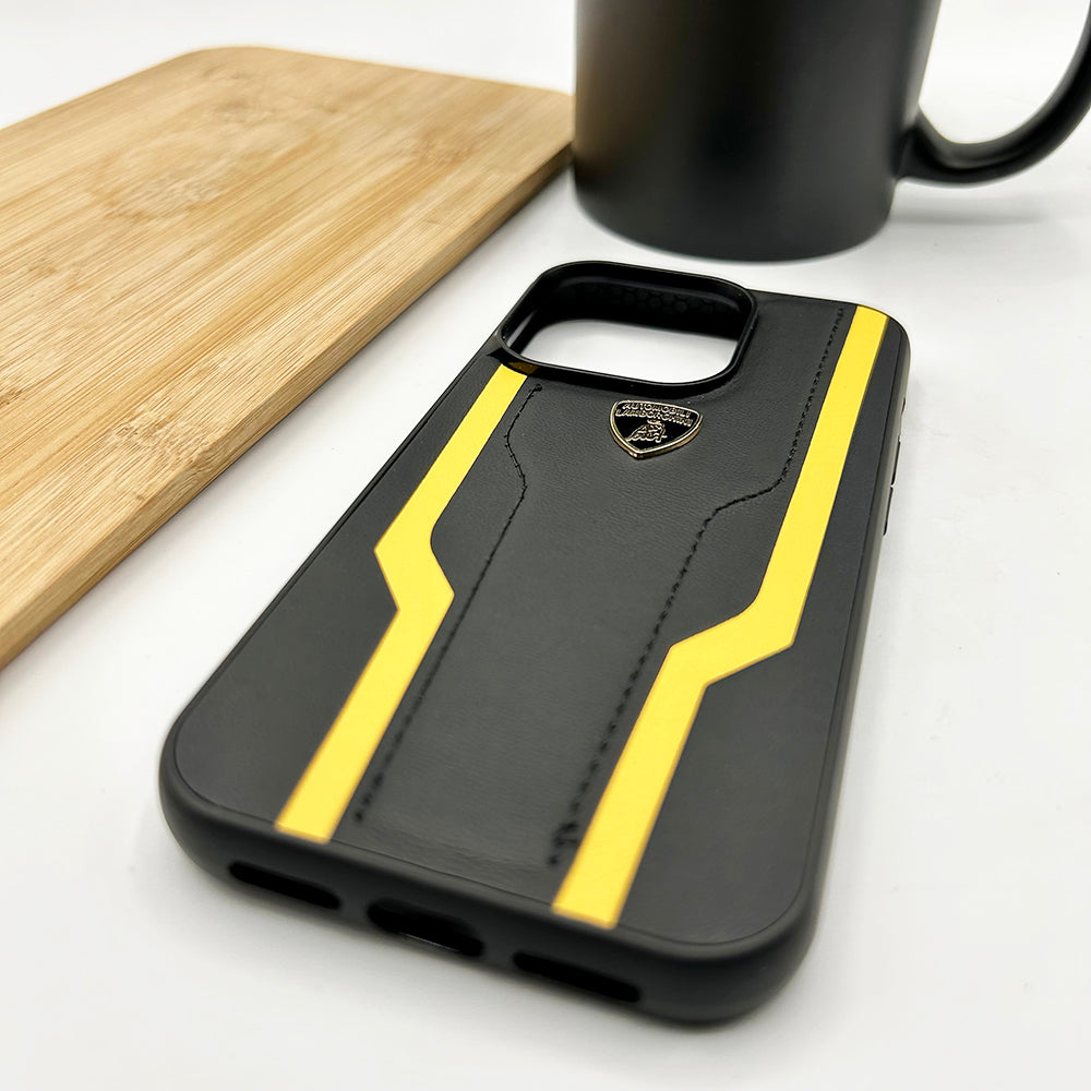 iPhone 15 Plus Series Lambo Yellow Stripe Pattern Case Cover Clearance Sale