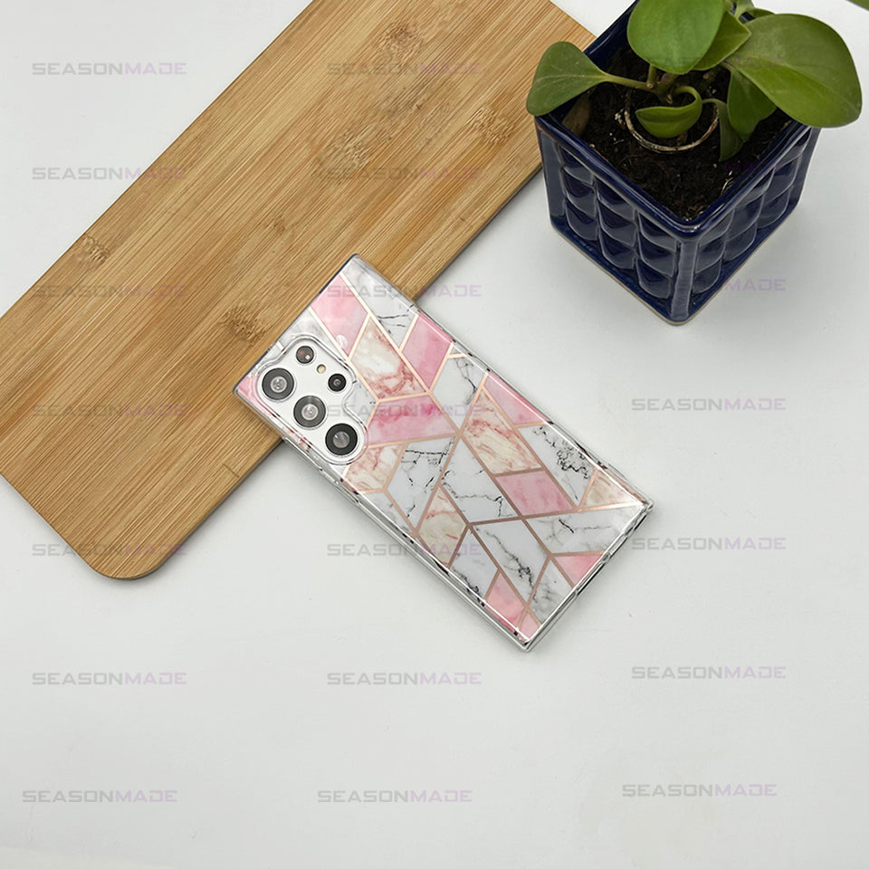 Samsung Galaxy S23 Ultra Glossy Marble Design Case Cover