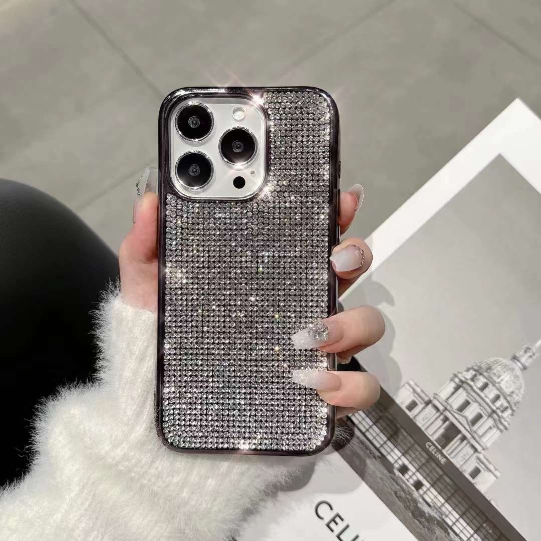 iPhone Luxury Glitter Rhinestone Diamond Side Silicone Case Cover Clearance