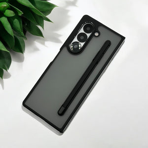 Samsung Galaxy Z Fold 6 Smoke Transparent Case With S-Pen Holder