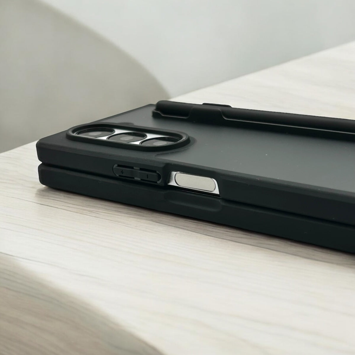 Samsung Galaxy Z Fold 6 Smoke Transparent Case With S-Pen Holder