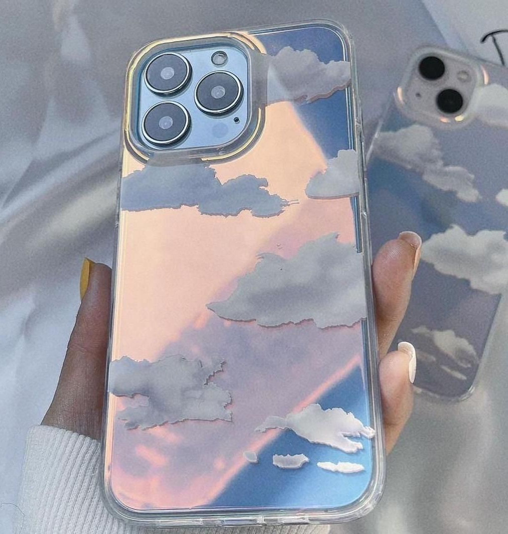 iPhone 15 Series Cloud Glaze Holographic Case Cover