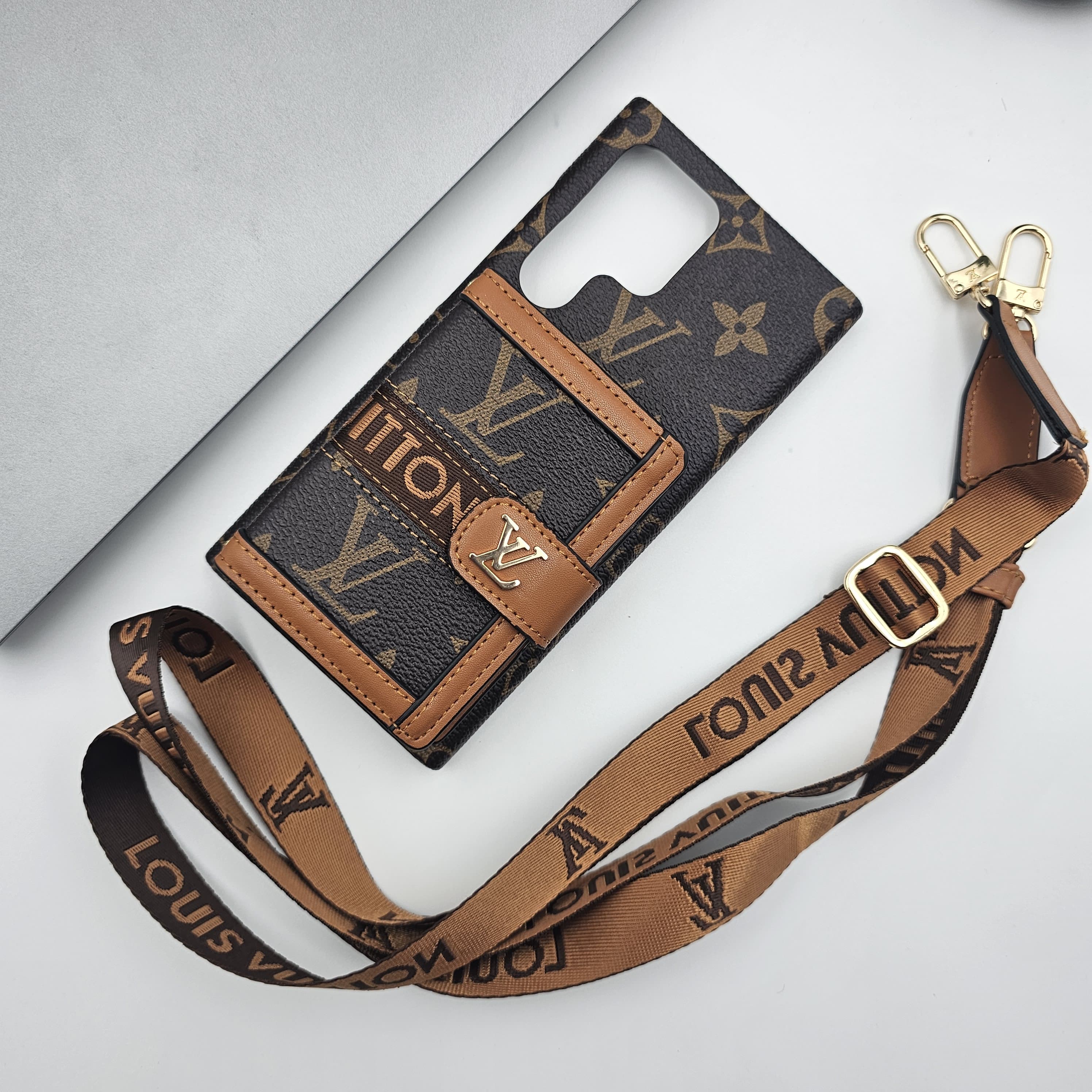 Samsung Galaxy S23 Ultra Luxury Brand Cardholder Crossbody Sling