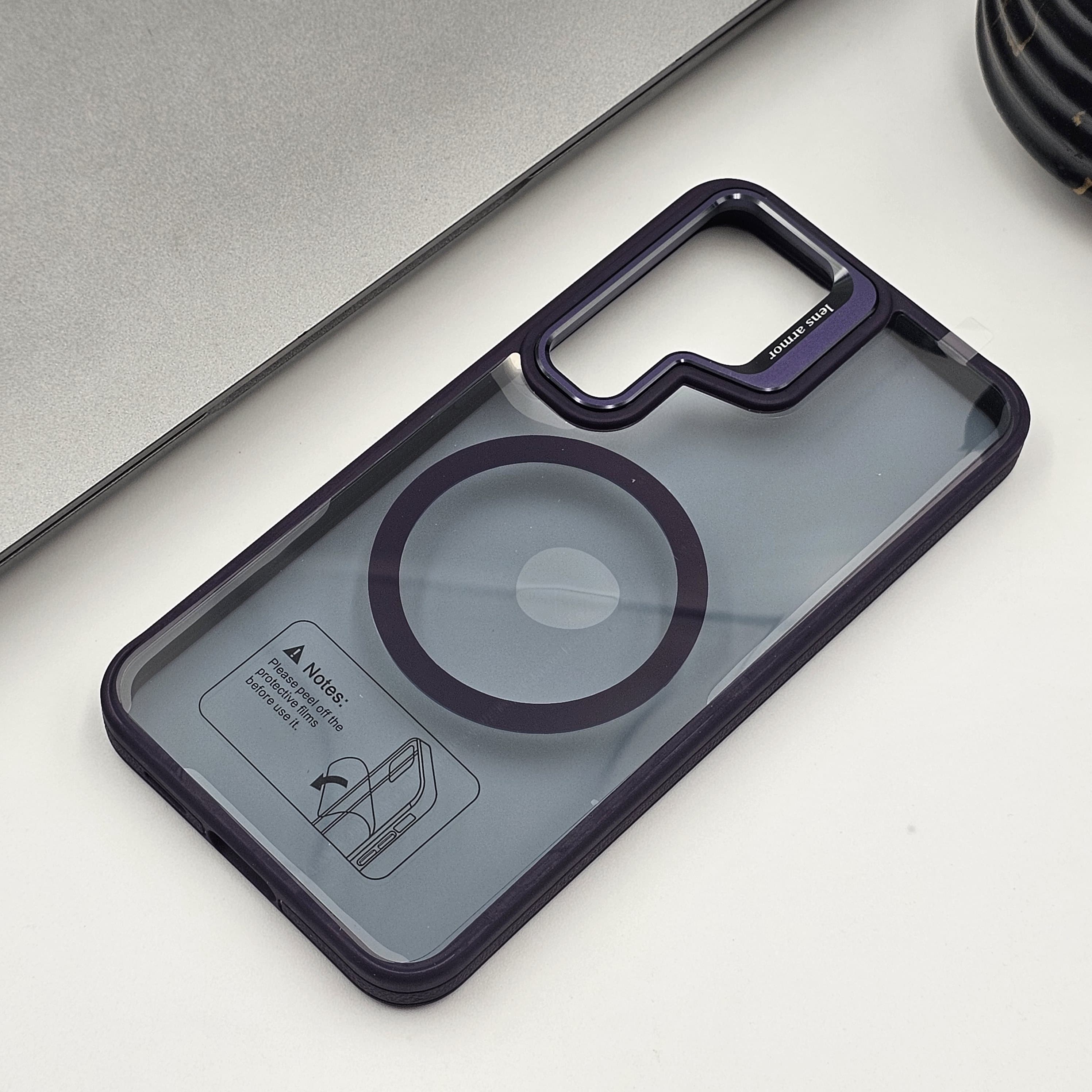 Samsung Galaxy S24 Plus Smokey Finish Transparent Magsafe Case