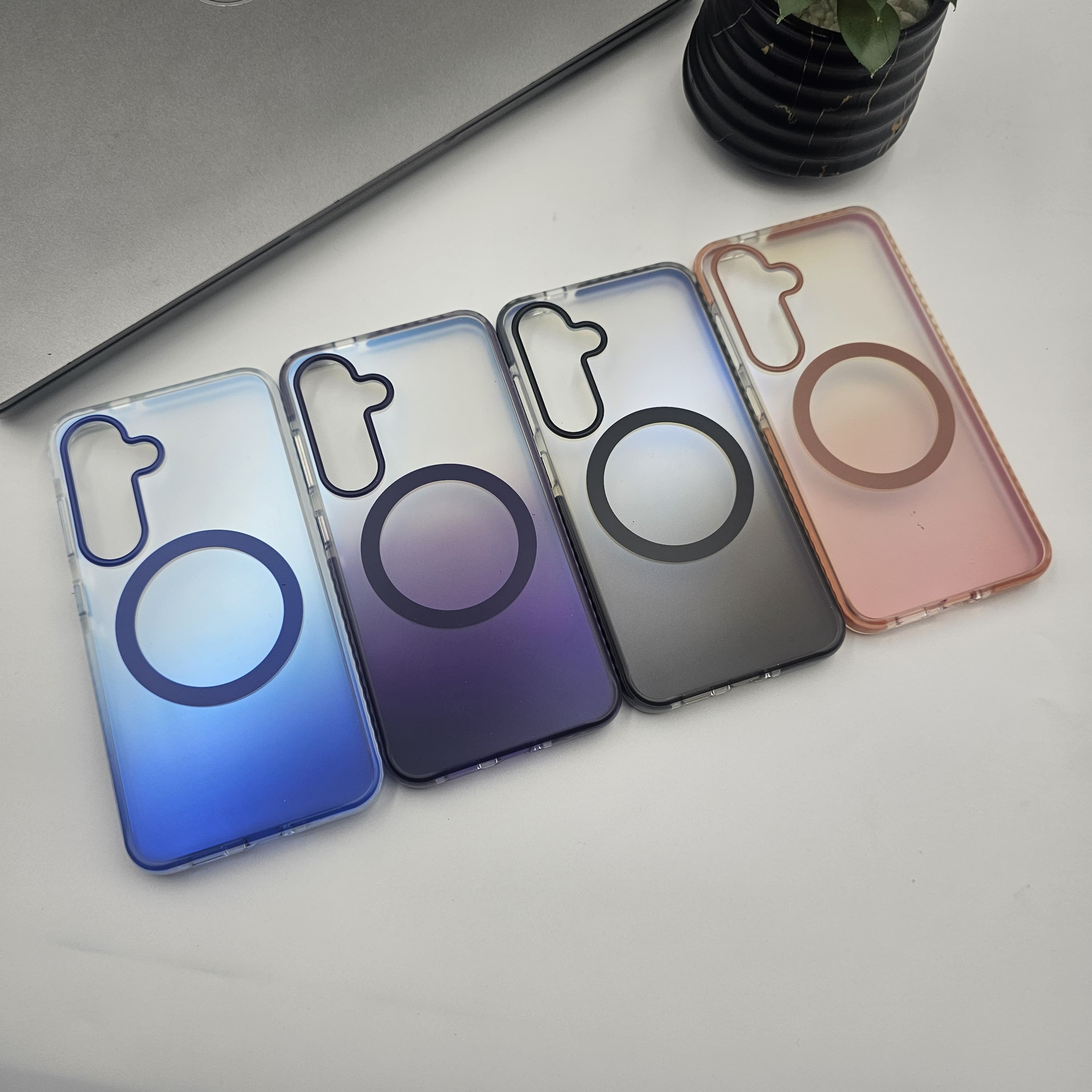 Dual Tone Matte MagSafe Case for Samsung Galaxy S24 | Anti-Yellowing | Sleek Luxury Cover