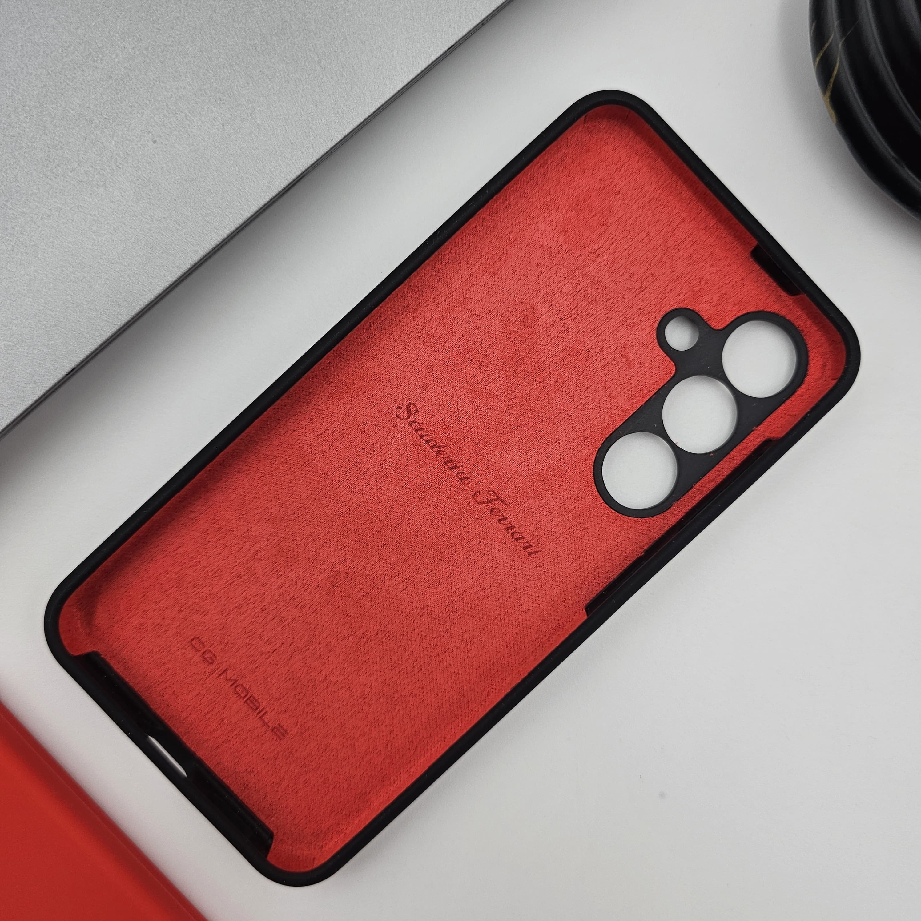 Samsung Galaxy S23 FE FR Sports Car Logo Liquid Silicone Case Cover