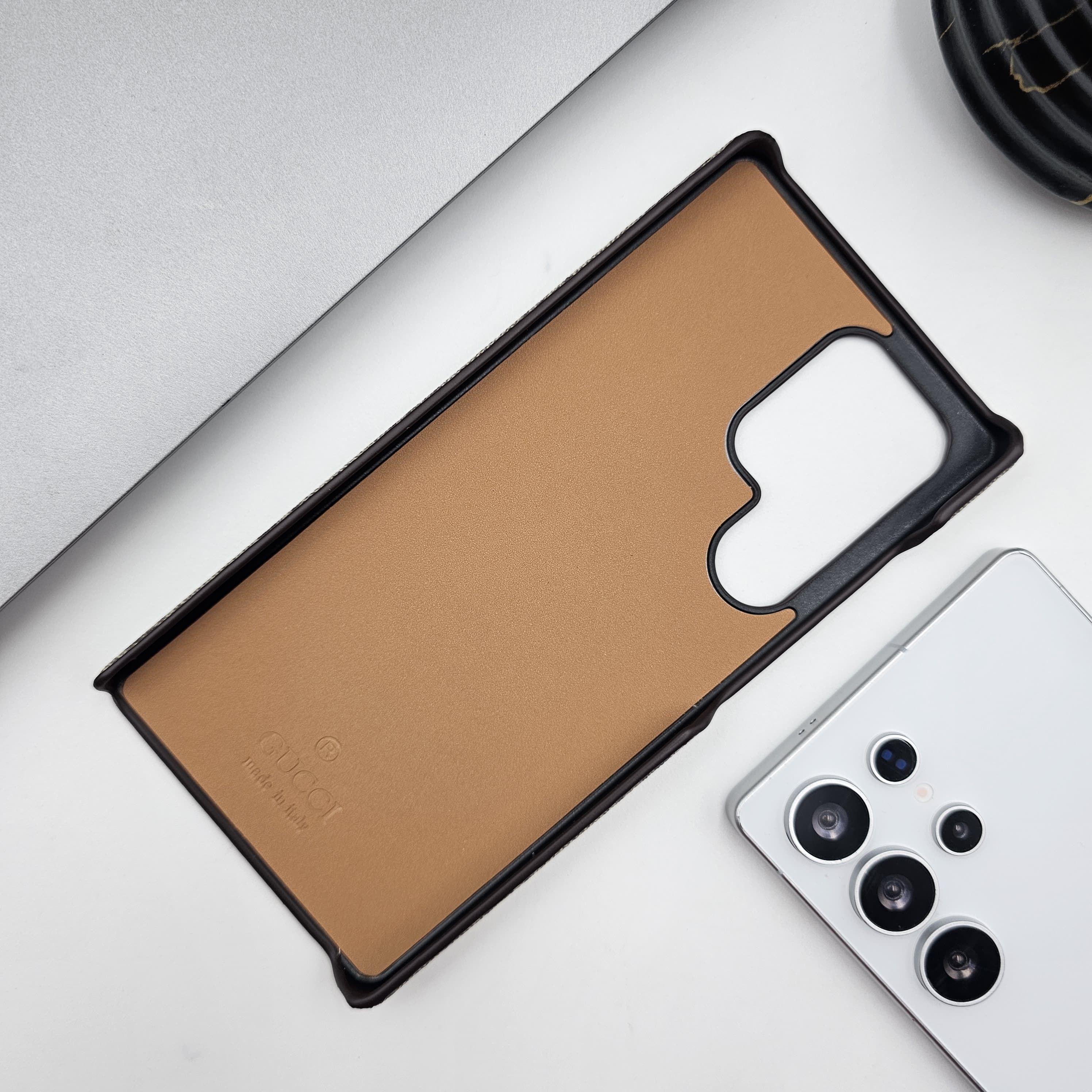 Samsung Galaxy S23 Ultra Luxury Brand GG Fashion PU Leather Case