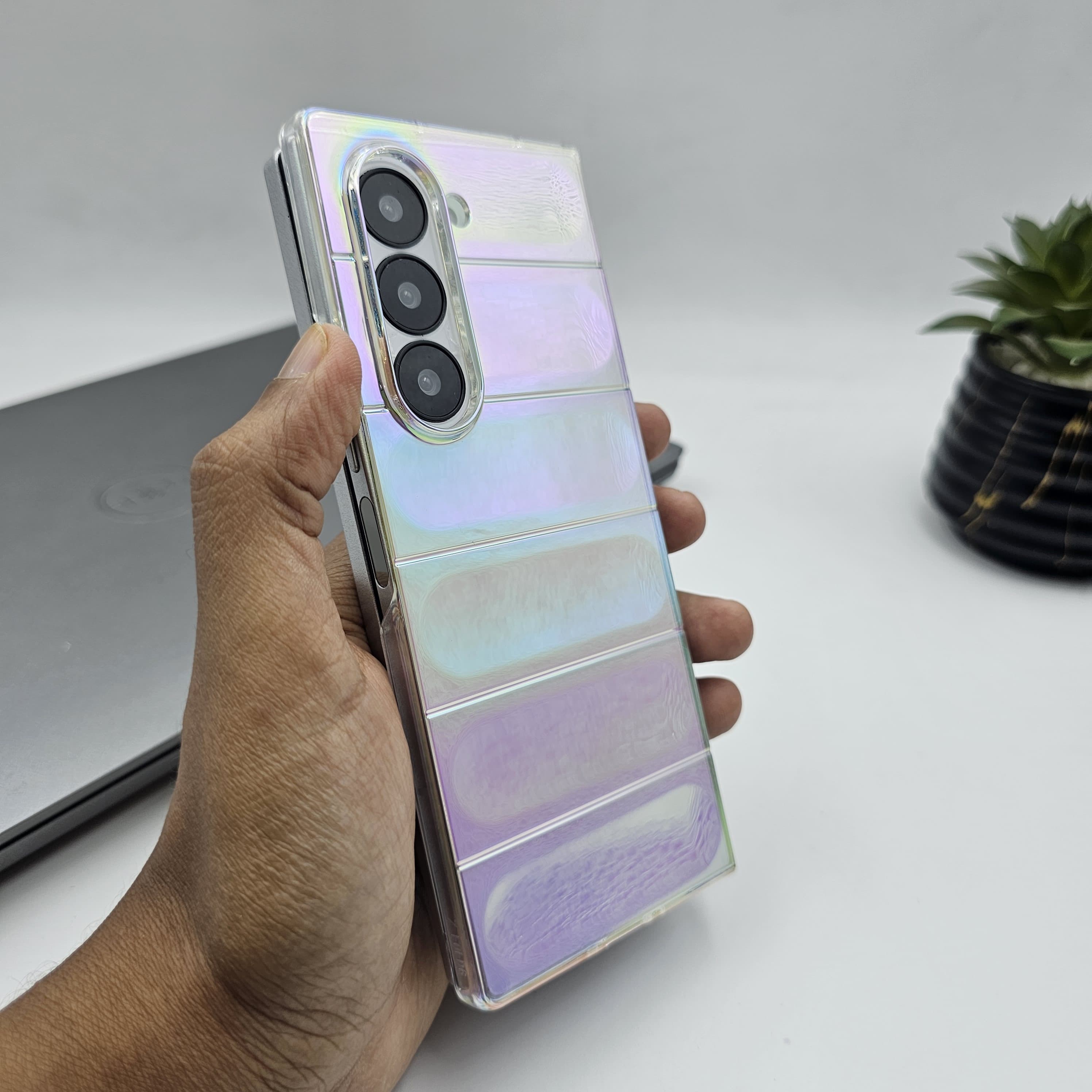 Samsung Galaxy Z Fold 6 Iridescent Translucent Thin Case