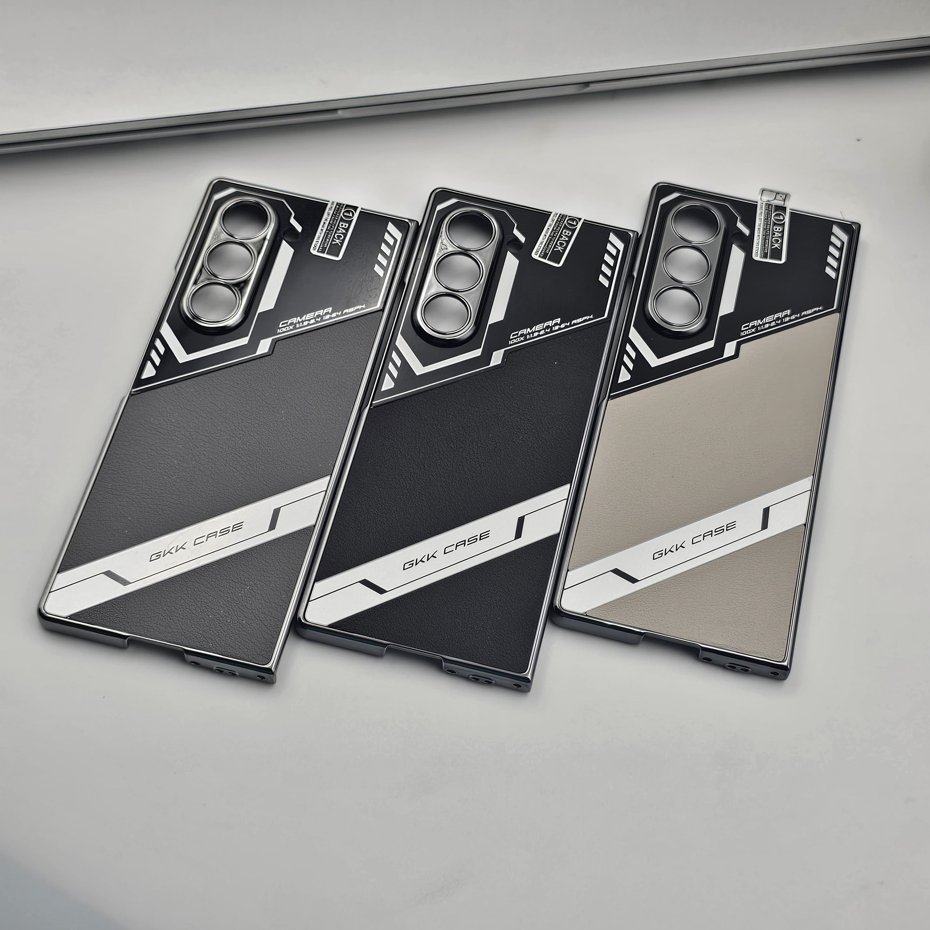 Samsung Galaxy Z Fold 6 Plating Leather Case Front Screen Protector