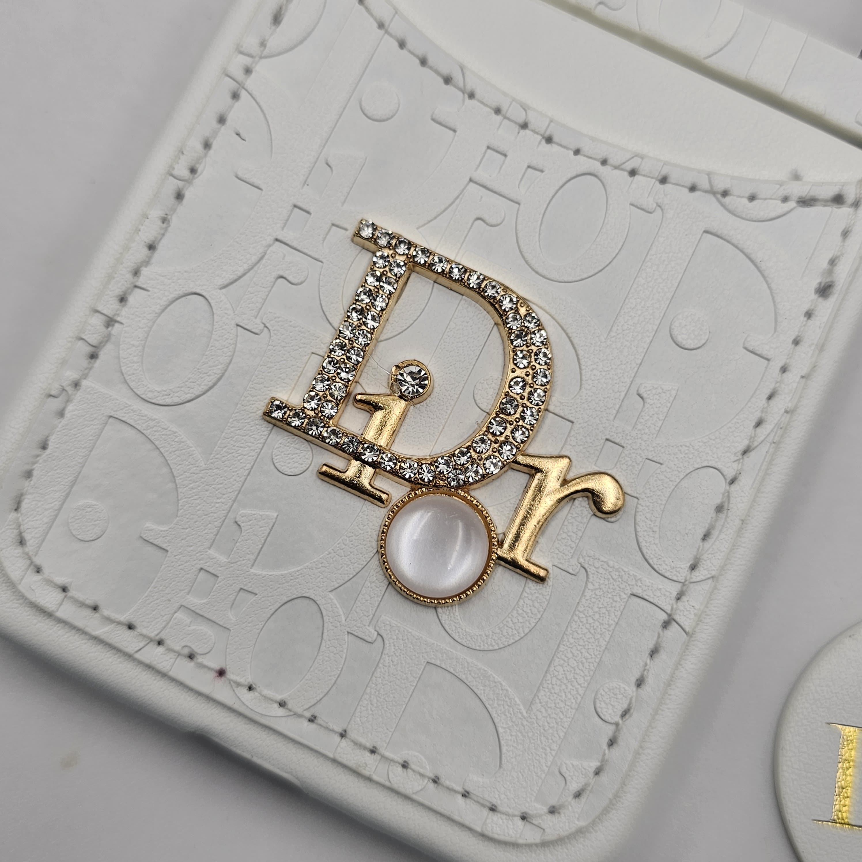 Samsung Galaxy Z Flip 6 CD Pearl Embossed Leather Cardholder Case