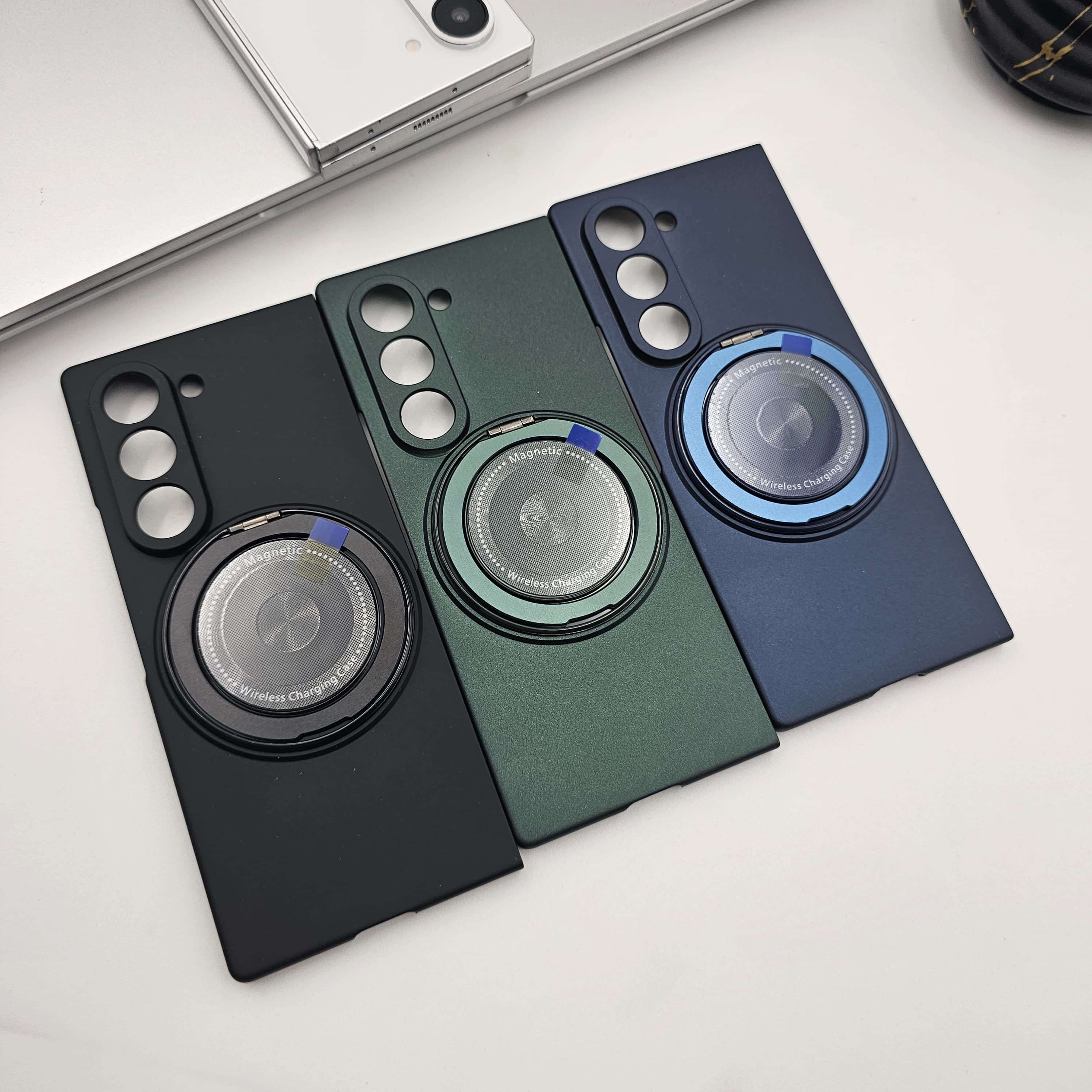 Samsung Galaxy Z Fold 6 Rotating Ringstand Wireless Magsafe Charging Case