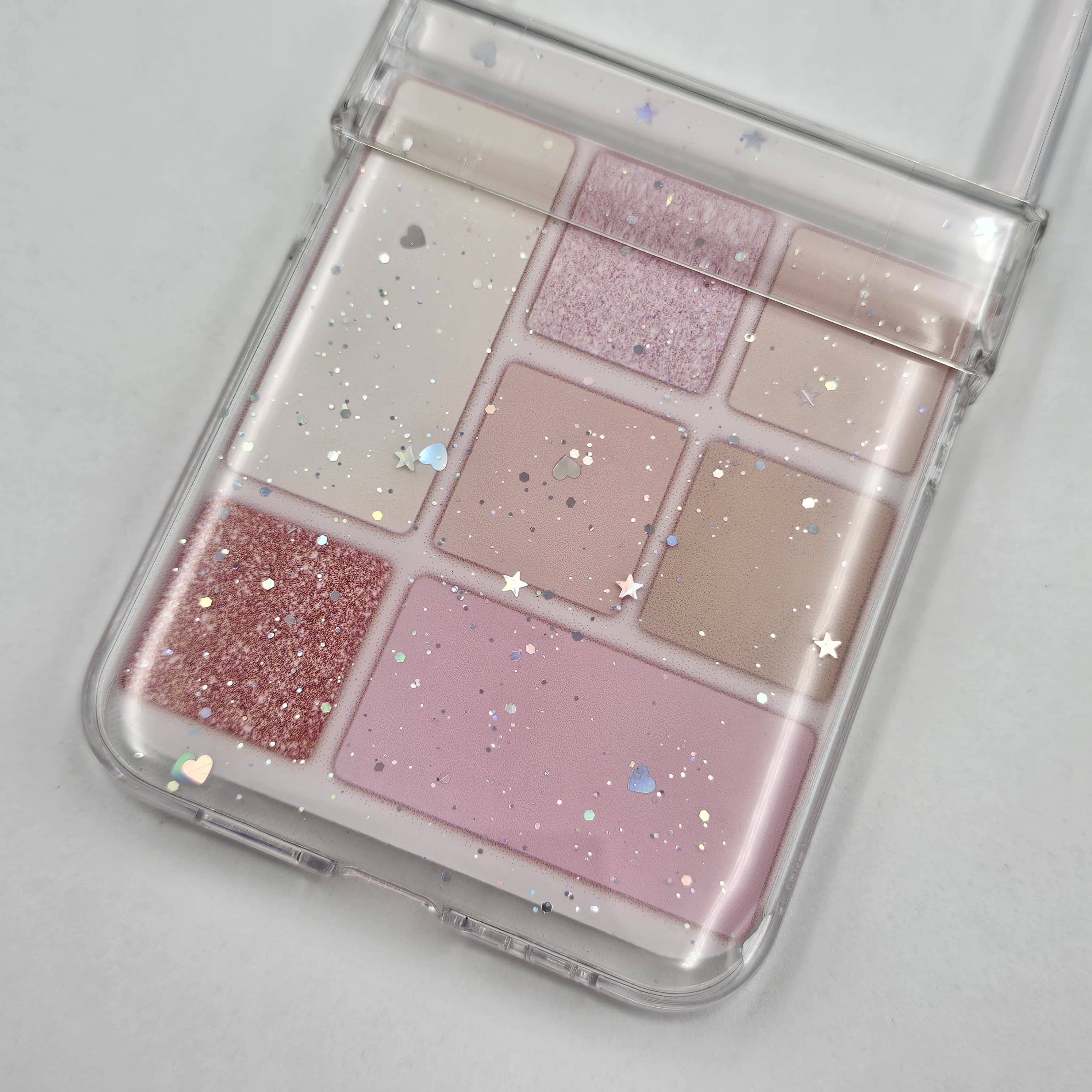 Samsung Galaxy Z Flip 6 Makeup Blocks Glitter Case