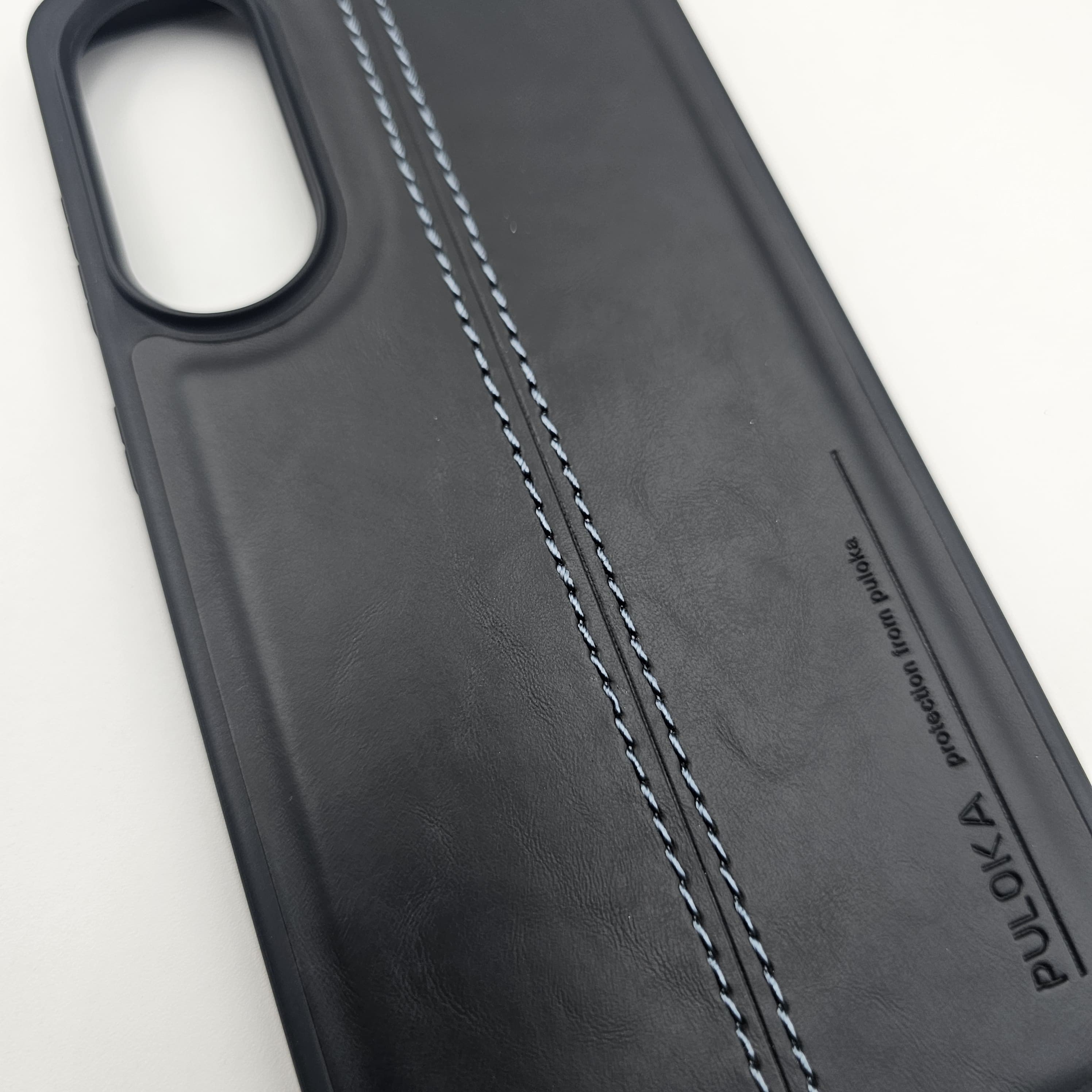 Samsung Galaxy S25 Edge Centre Stitched Leather Case Inside Velvet