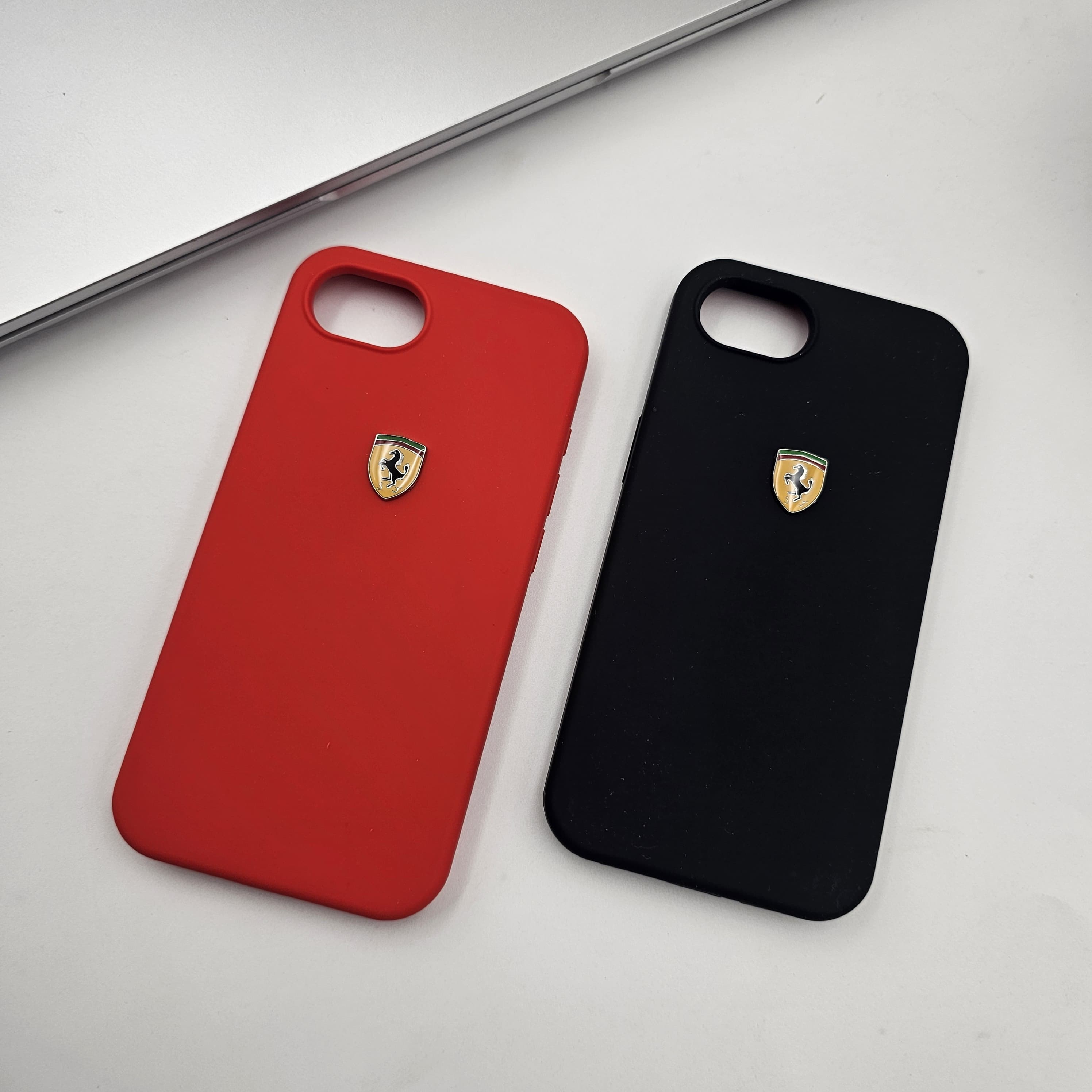 iPhone 16E FR Sports Car Logo Liquid Silicone Case Cover