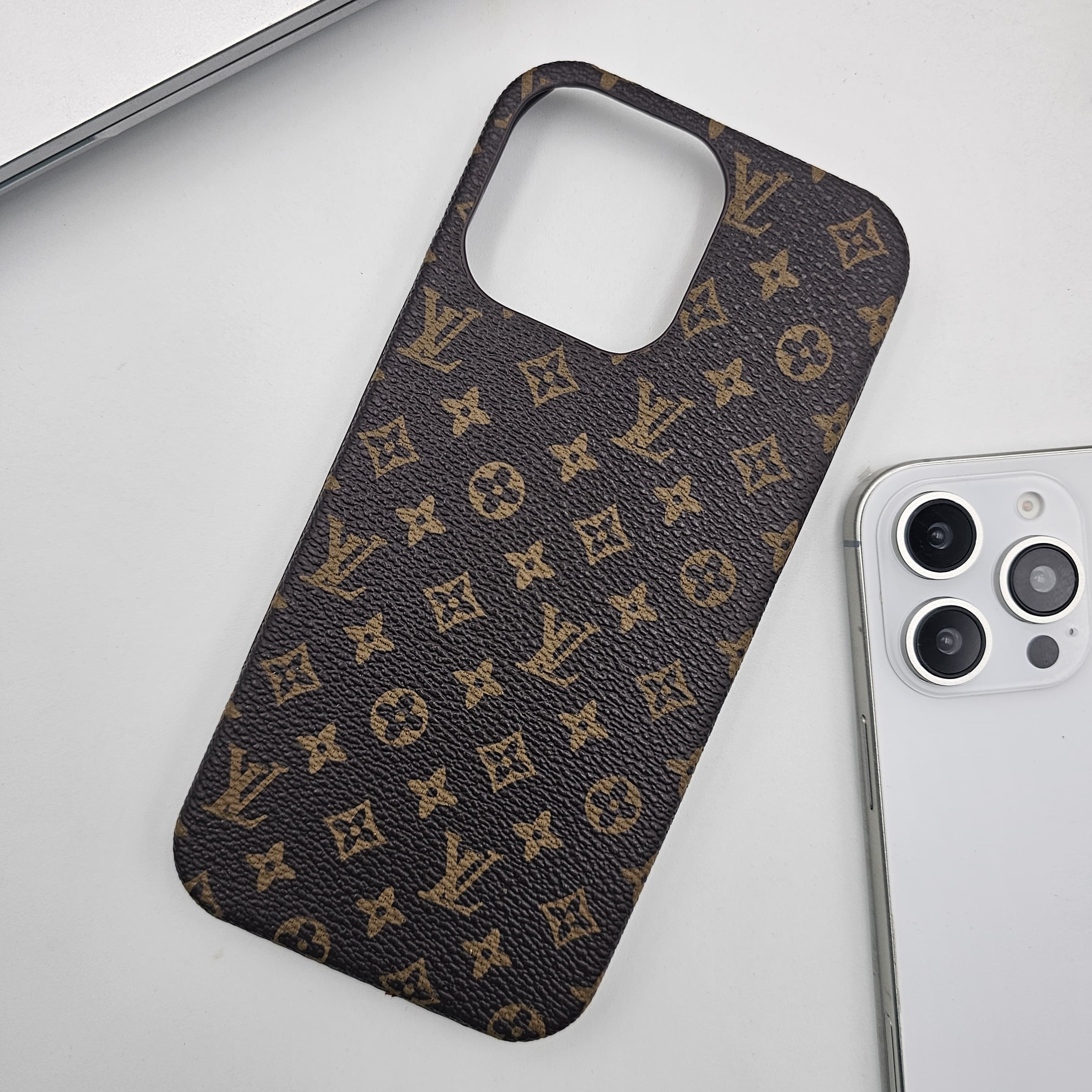 iPhone Luxury Brand Small Pattern PU Leather Case