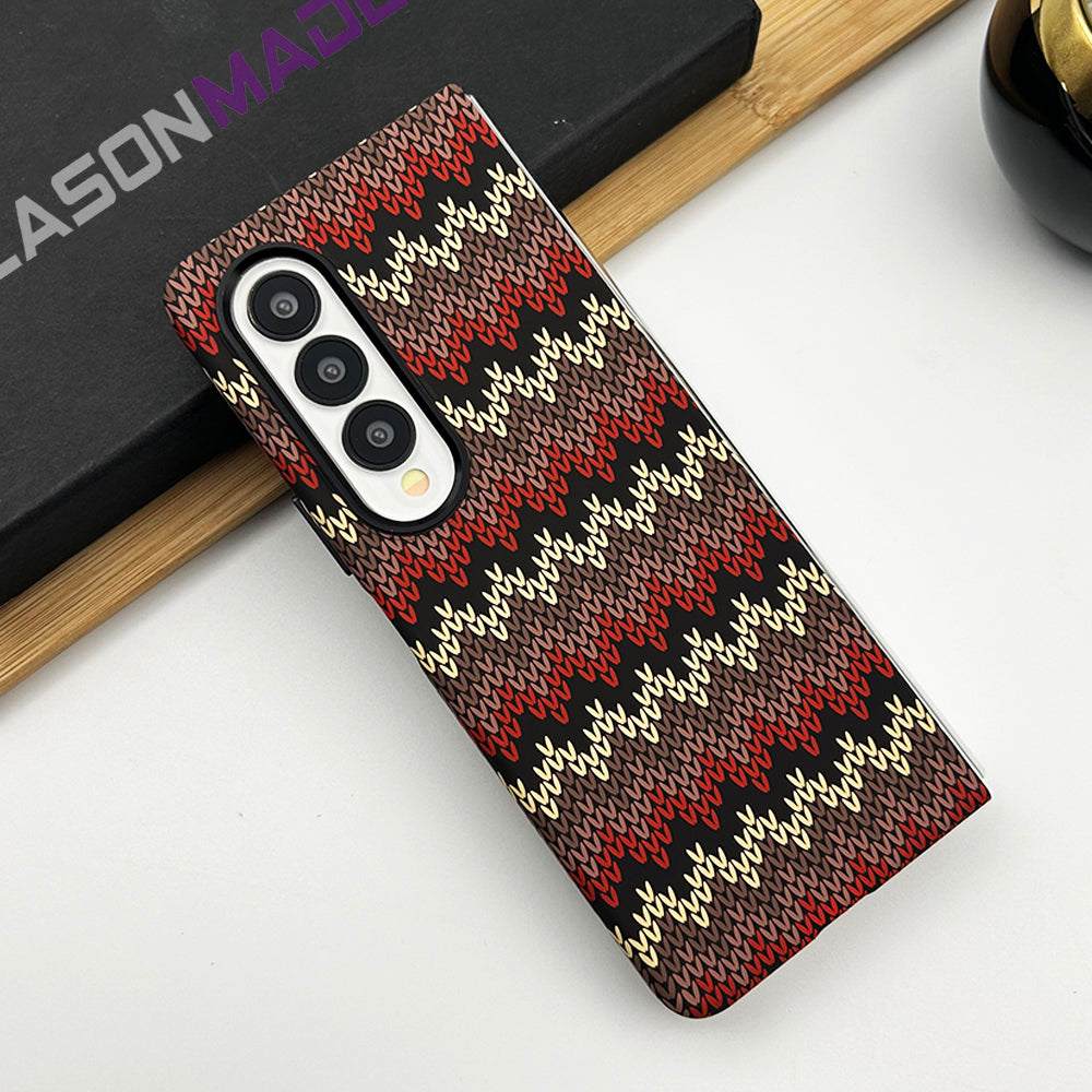 Samsung Galaxy Z Fold 4 Woolen Texture Pattern Case Cover