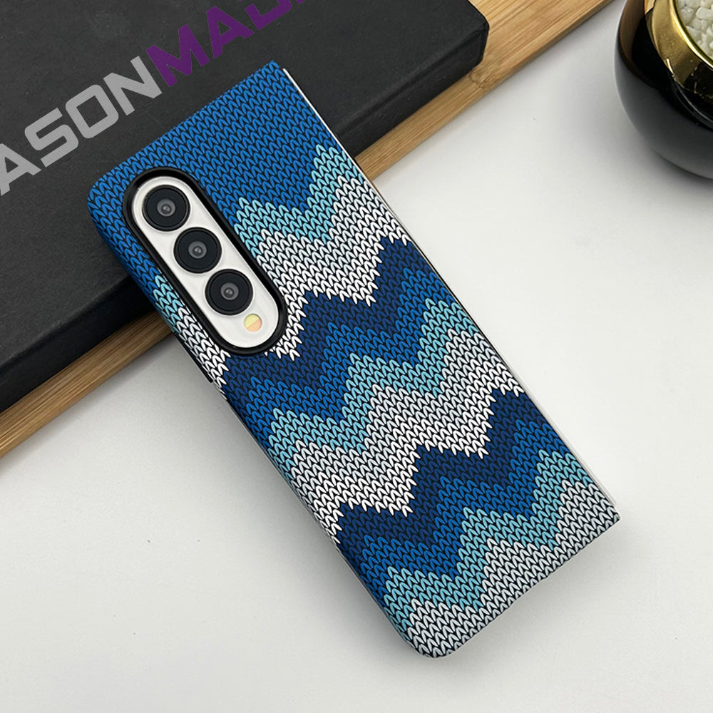 Samsung Galaxy Z Fold 3 Woolen Texture Pattern Case Cover