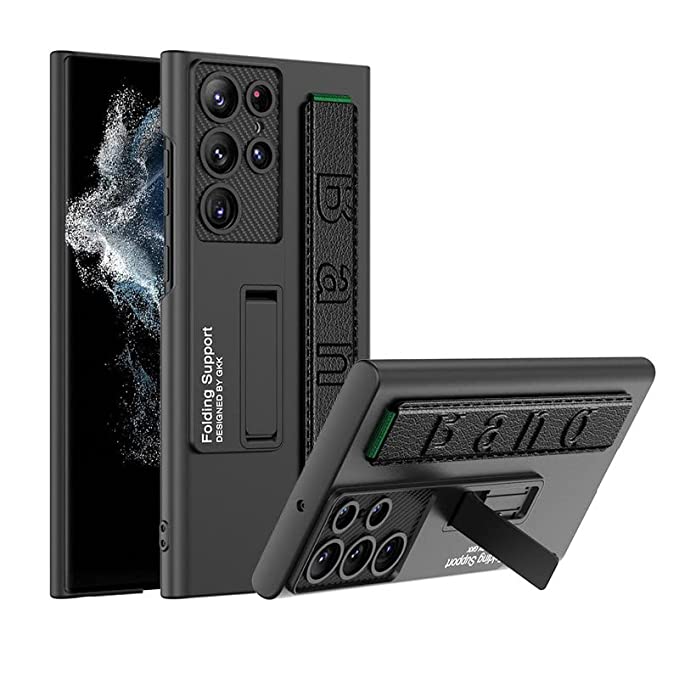 Samsung Galaxy S23 Ultra Kickstand Wristband Shockproof Case Cover